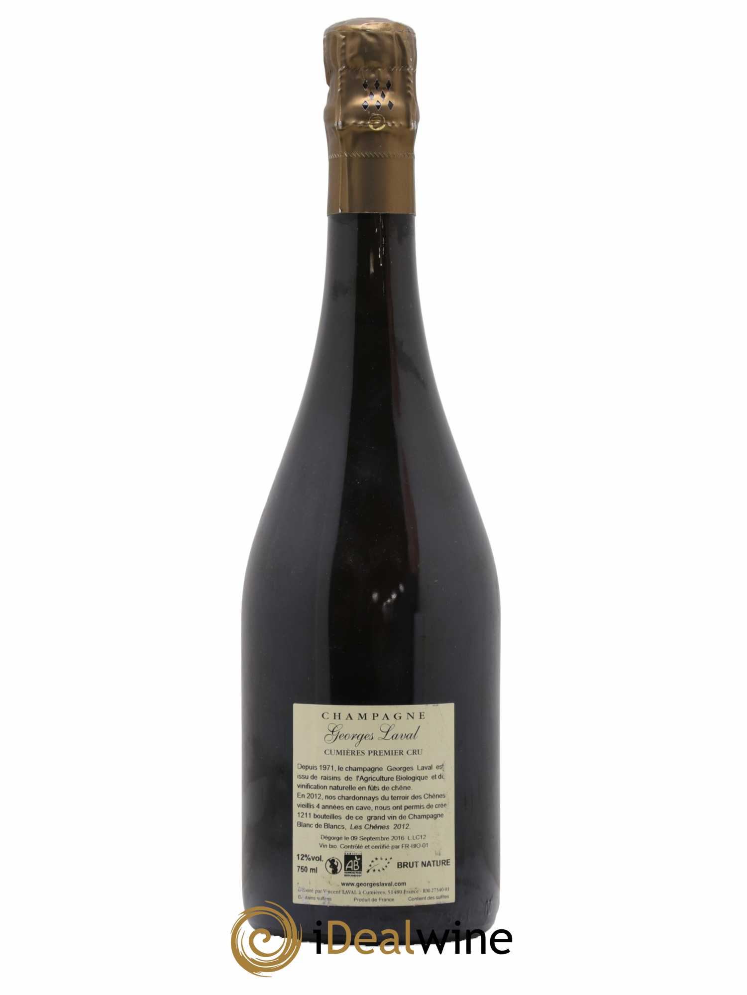 Les Chênes 1er Cru Brut Nature Georges Laval 2012 - Lot de 1 bouteille - 1