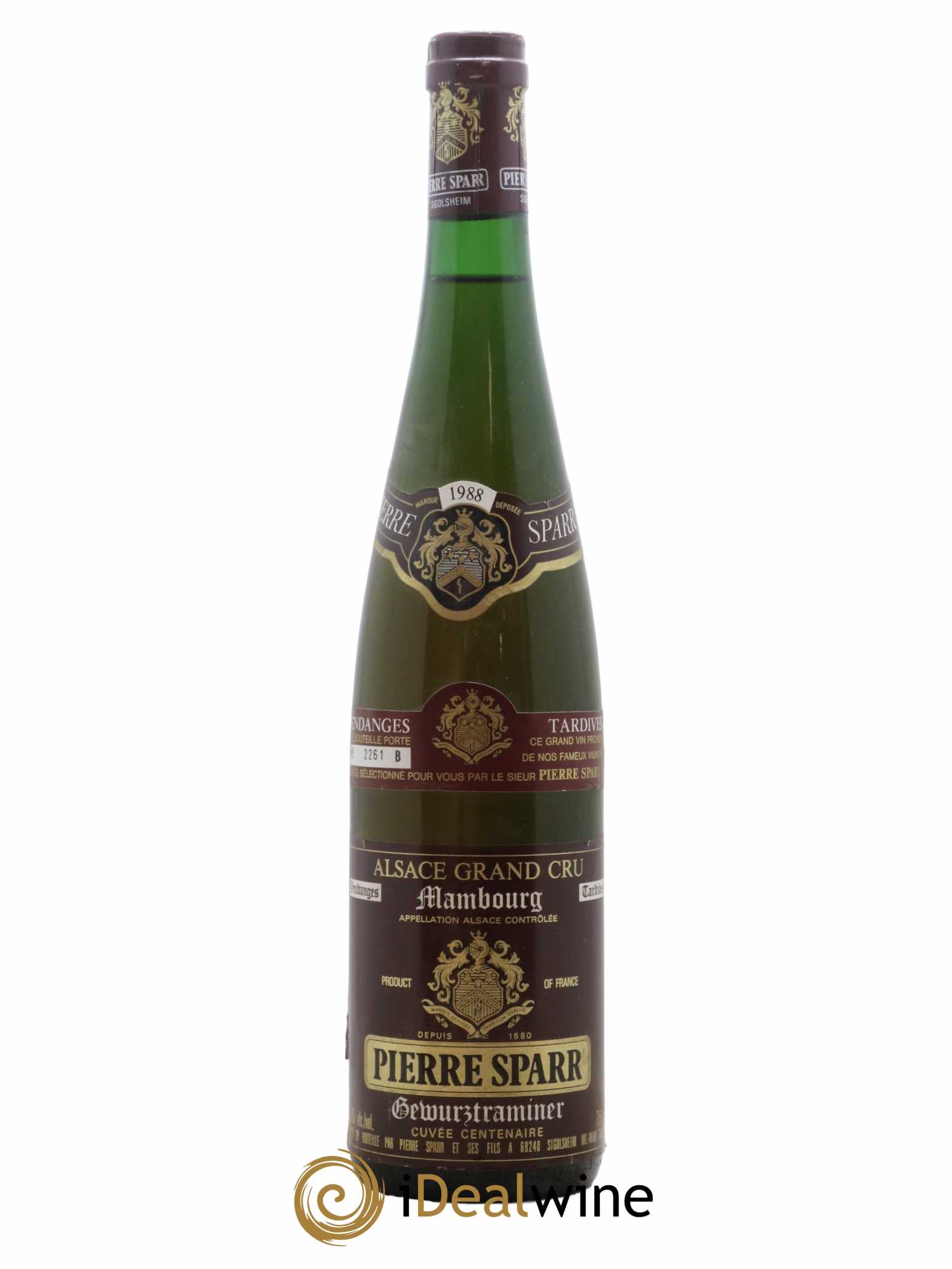 Alsace Gewurztraminer Mambourg Vendanges Tardives Cuvée Centaire Domaine Pierre Sparr 1988 - Lotto di 1 bottiglia - 0