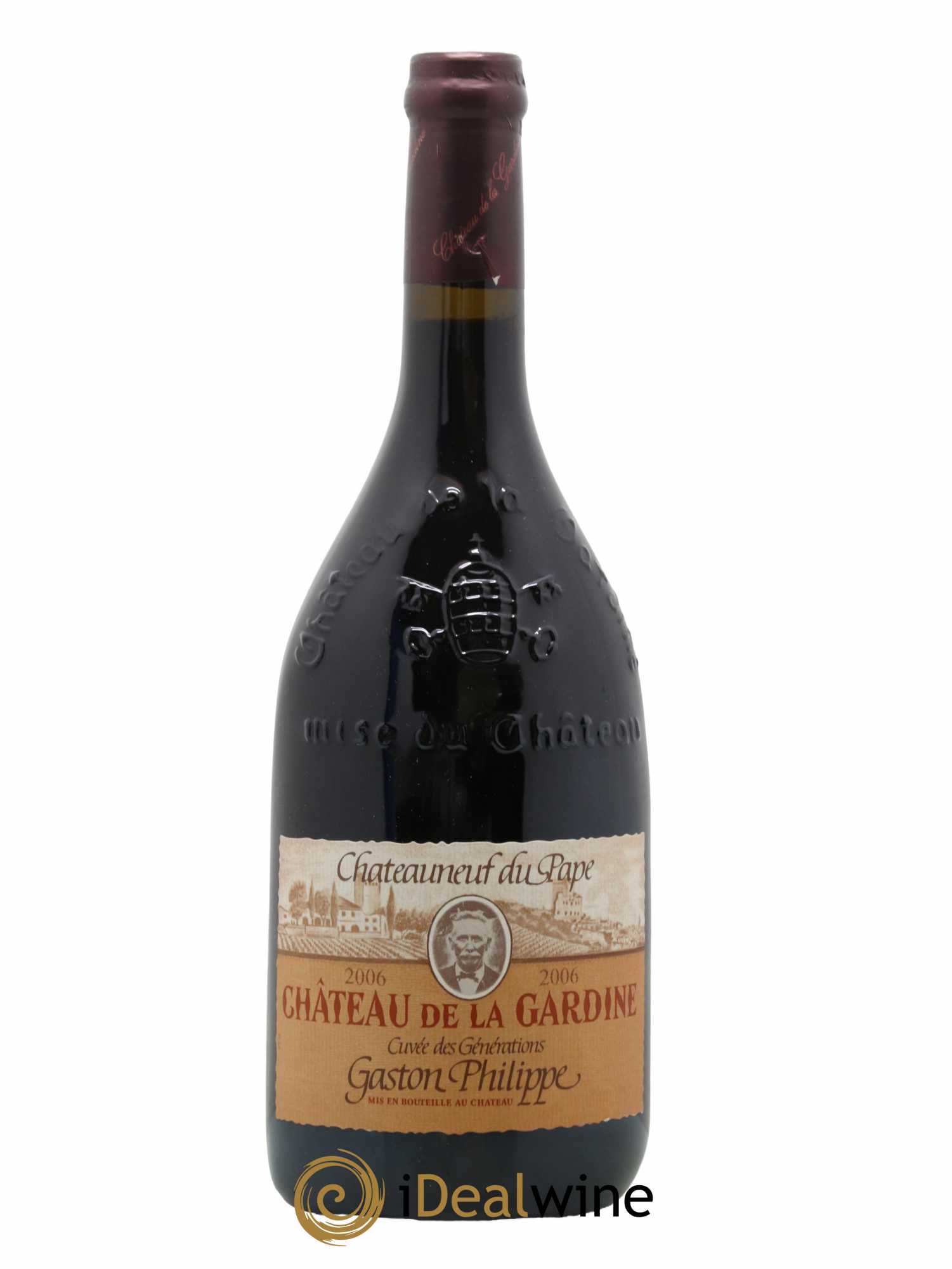 Châteauneuf-du-Pape Château de La Gardine Cuvée des Générations Gaston Philippe Famille Brunel 2006 - Lot de 1 bouteille - 0