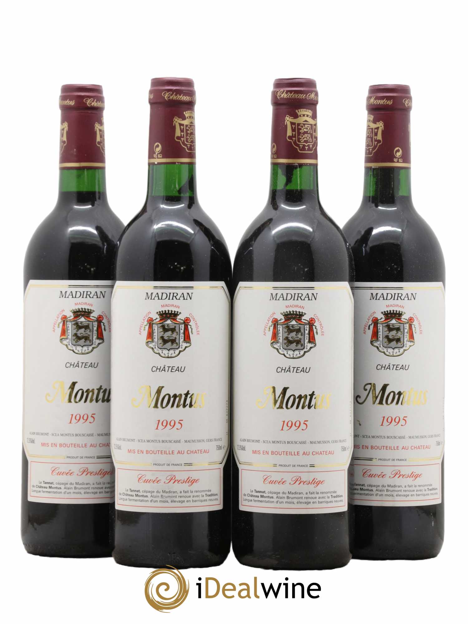 Madiran Château Montus-Prestige Alain Brumont 1995 - Lot de 4 bouteilles - 0