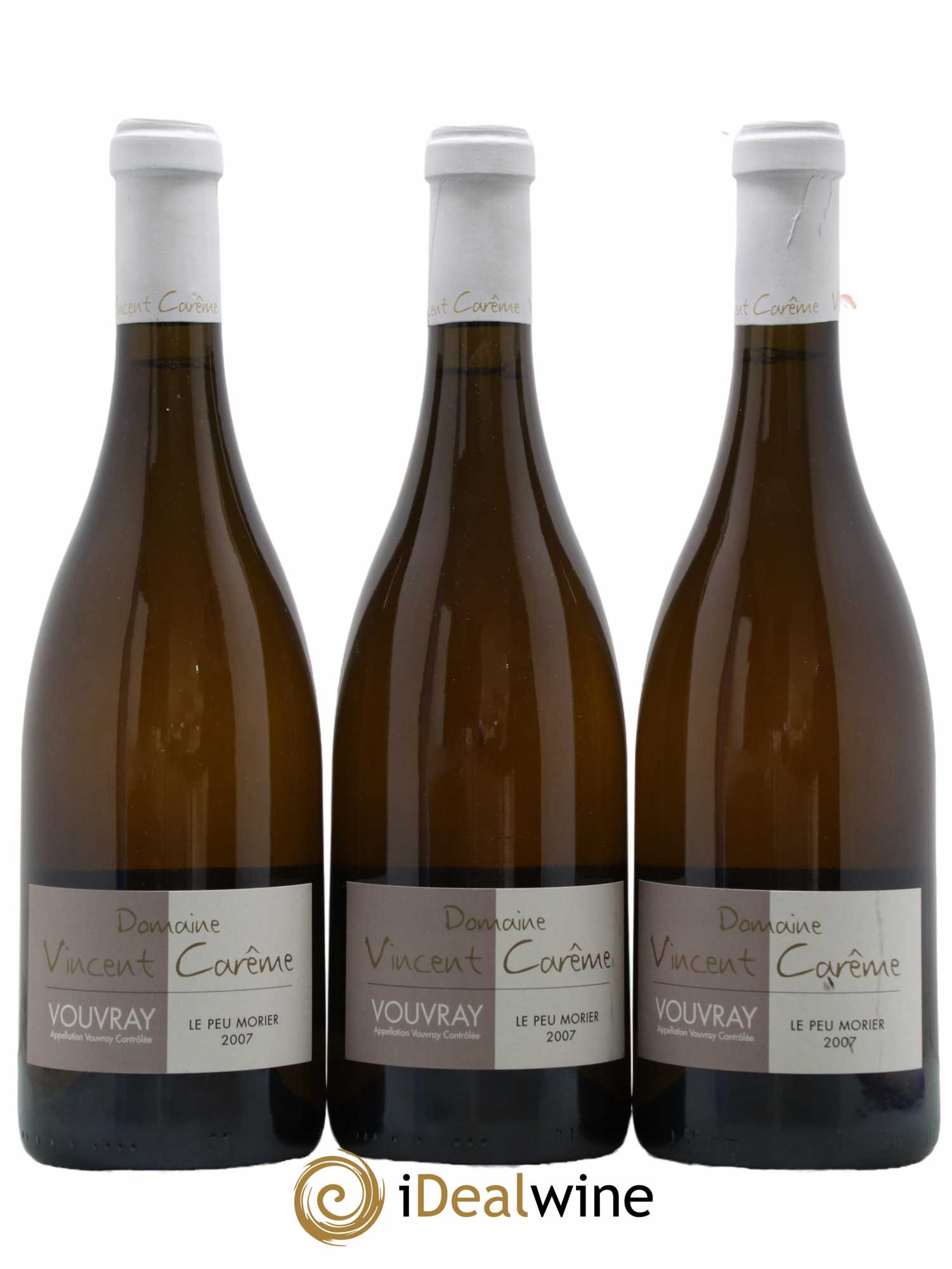 Vouvray Le Peu Morier Domaine Vincent Carême 2007 - Lot de 3 bouteilles - 0
