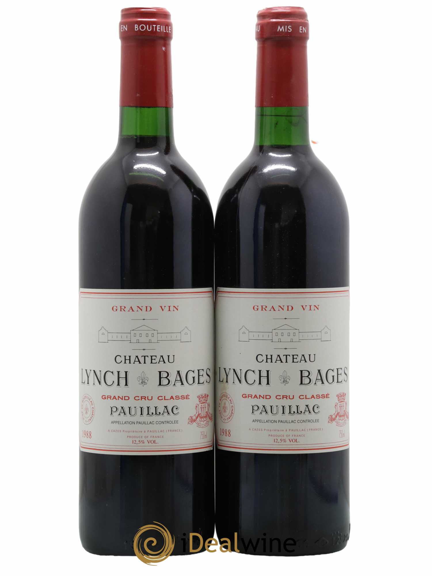 Château Lynch Bages 5ème Grand Cru Classé 1988 - Lot de 2 bouteilles - 0
