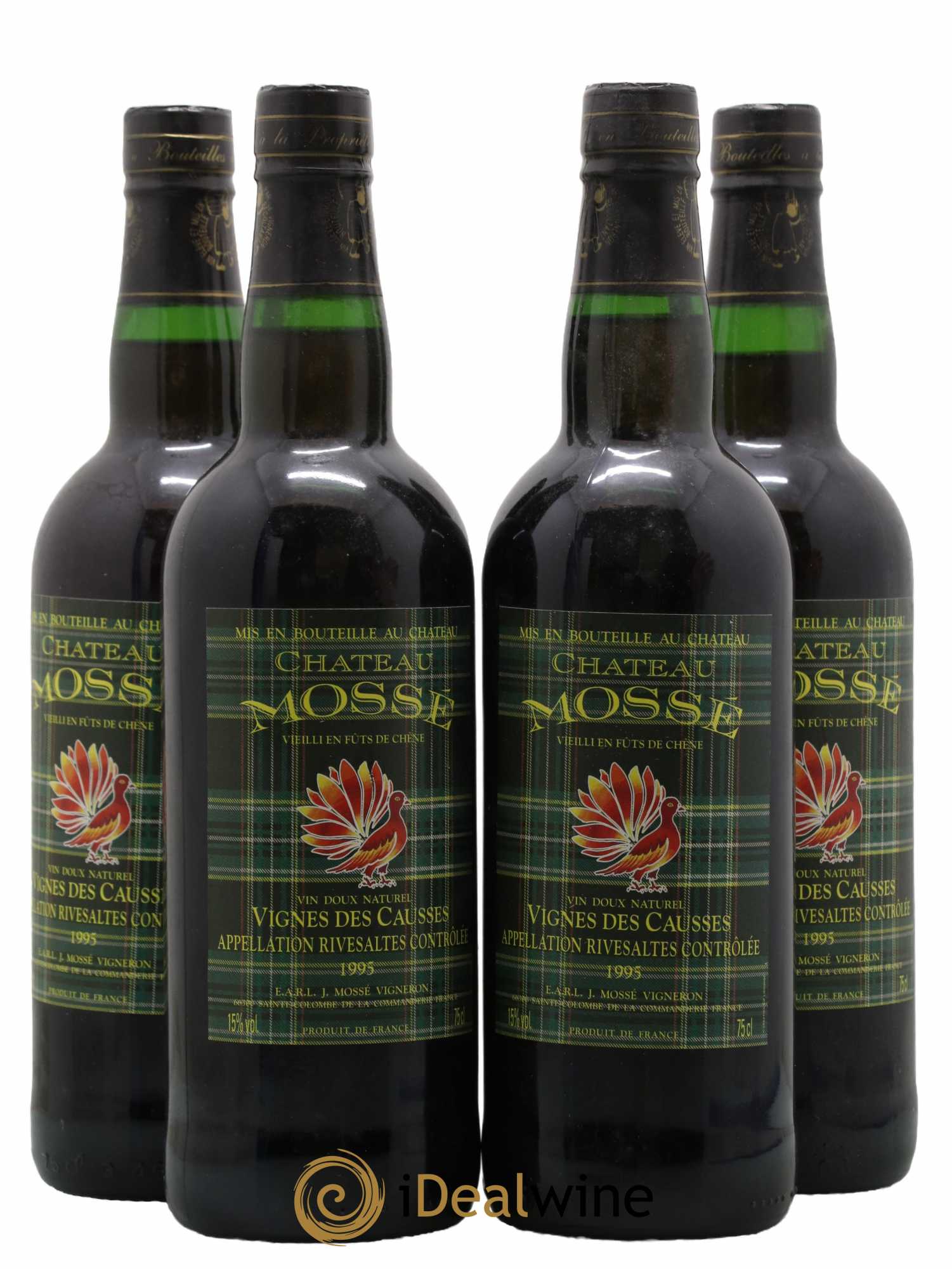 Rivesaltes Château Mossé 1995 - Lot de 4 bouteilles - 0