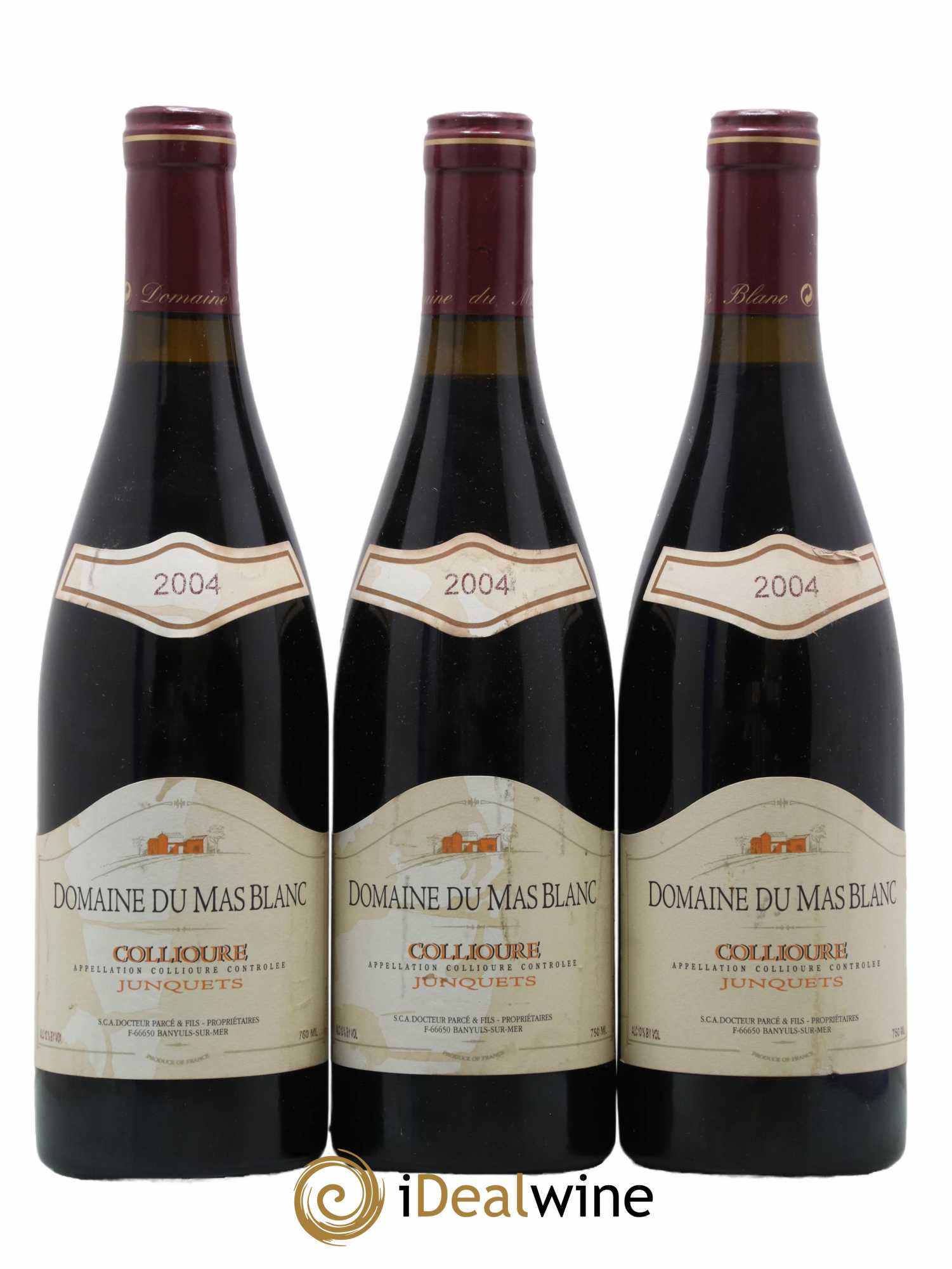 Collioure Les Junquets Mas Blanc 2004 - Lot de 3 bouteilles - 0