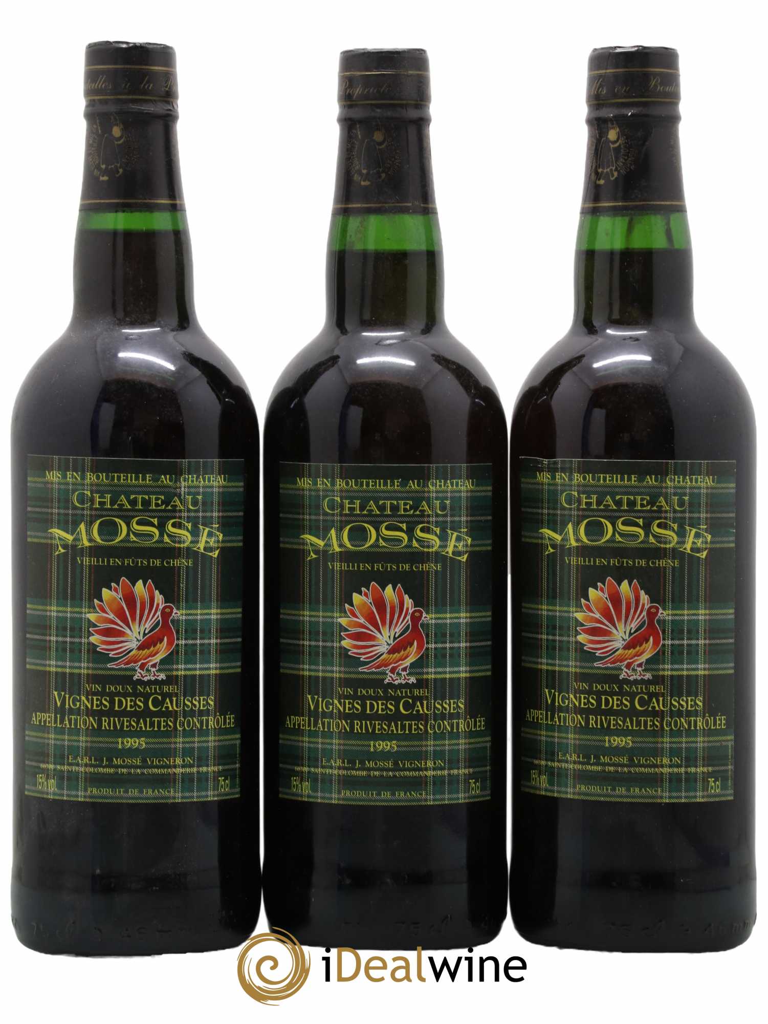 Rivesaltes Château Mossé 1995 - Lot de 3 bouteilles - 0