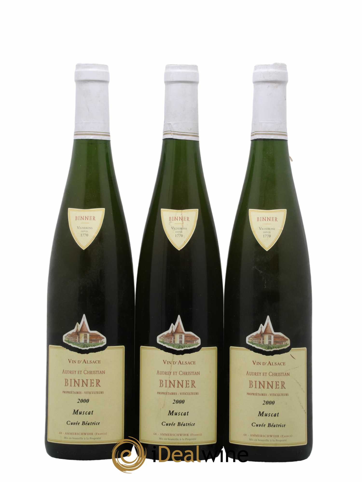 Alsace Mucsat Cuvée Béatrice Domaine Binner 2000 - Lot de 3 bouteilles - 0