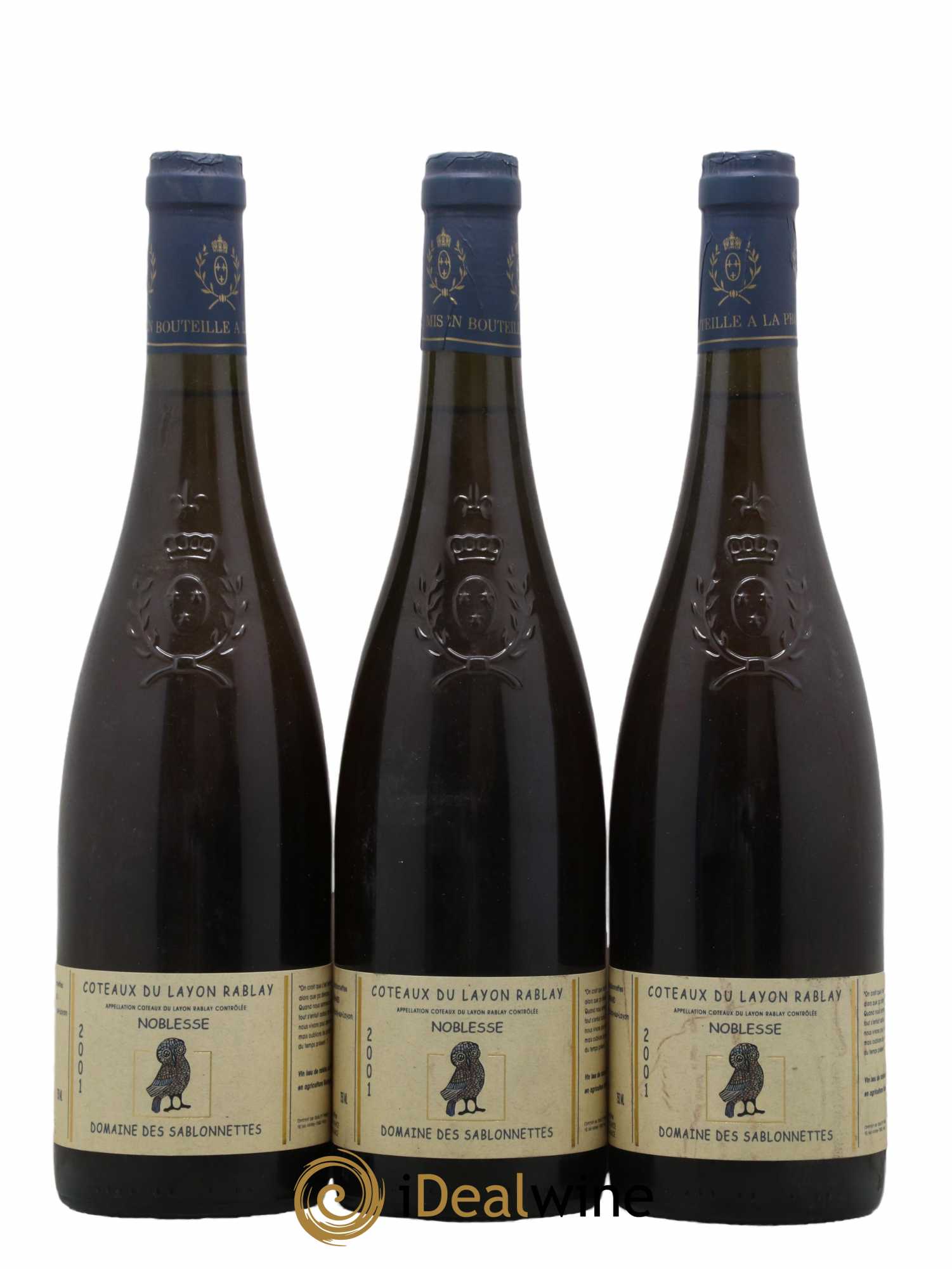 Coteaux du Layon Rablay Noblesse Domaine Des Sablonnettes 2001 - Lotto di 3 bottiglie - 0
