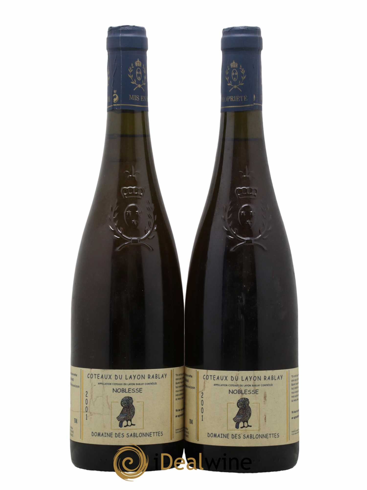 Coteaux du Layon Rablay Noblesse Domaine Des Sablonnettes 2001 - Lot de 2 bouteilles - 0