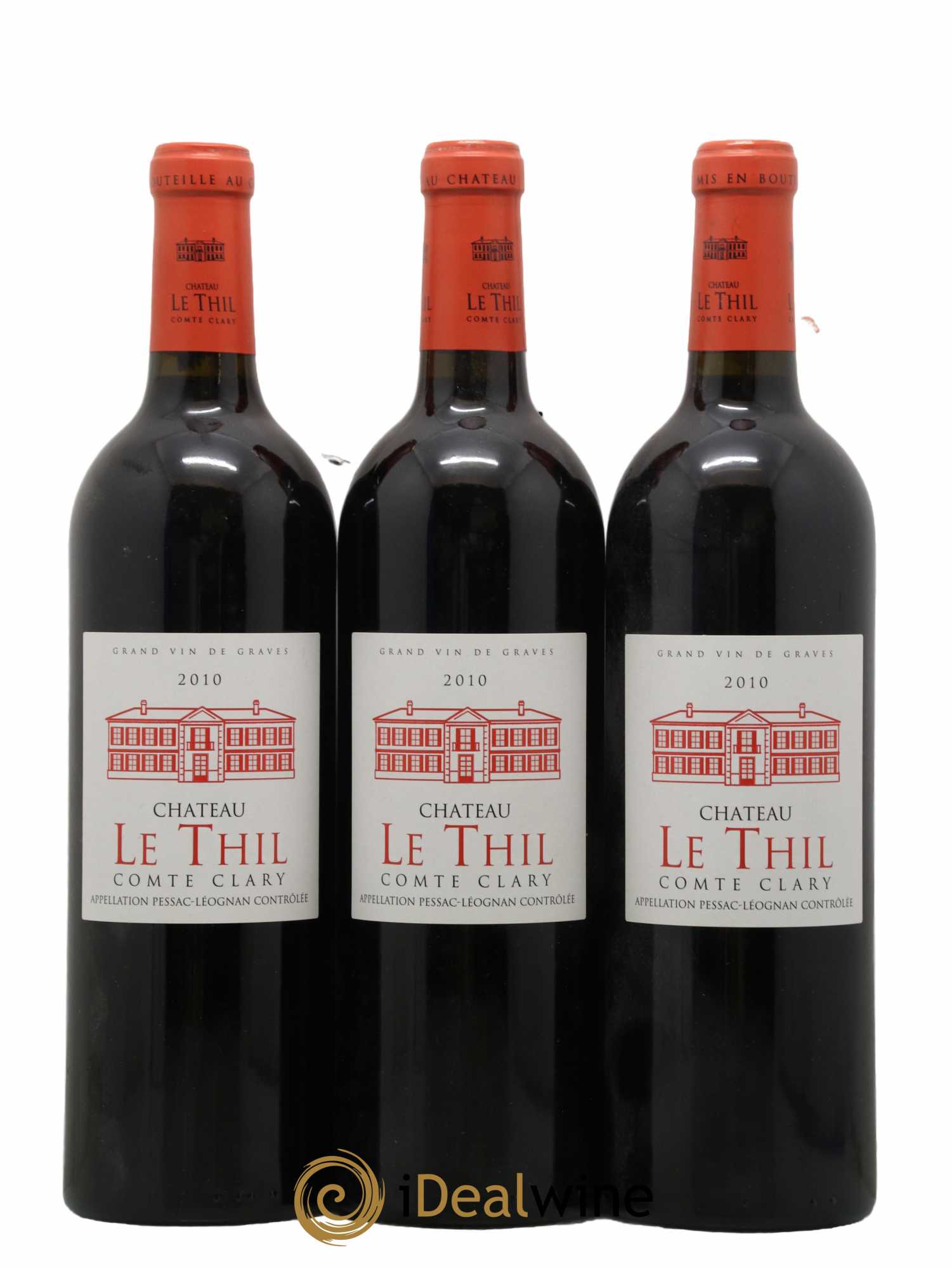 Château le Thil Comte Clary 2010 - Lot de 3 bouteilles - 0