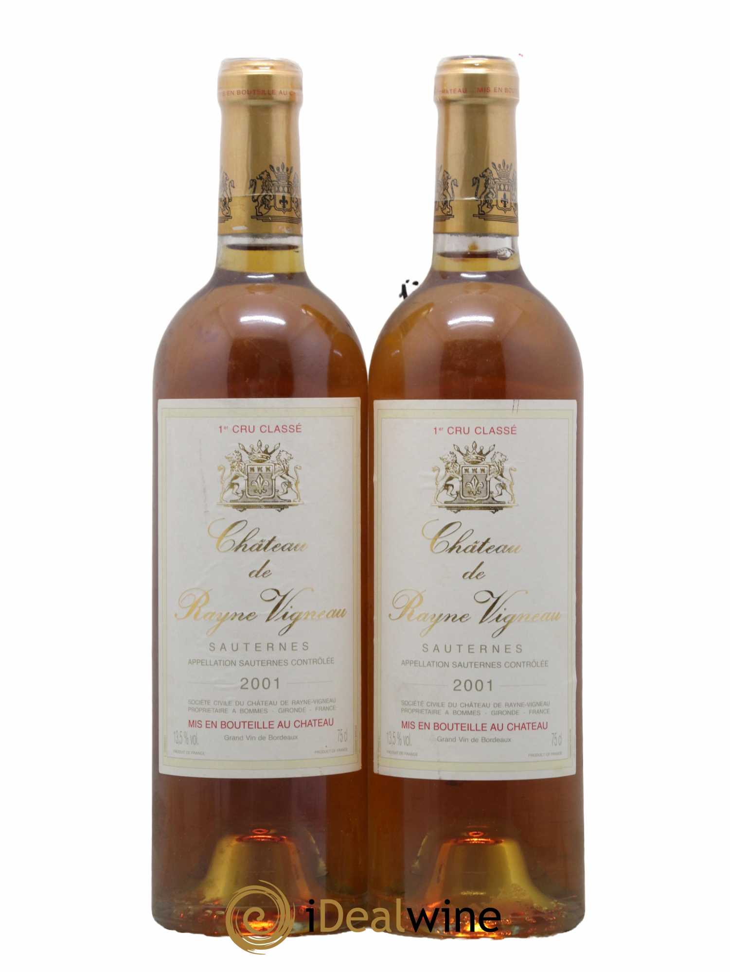Château de Rayne Vigneau 1er Grand Cru Classé 2001 - Lotto di 2 bottiglie - 0