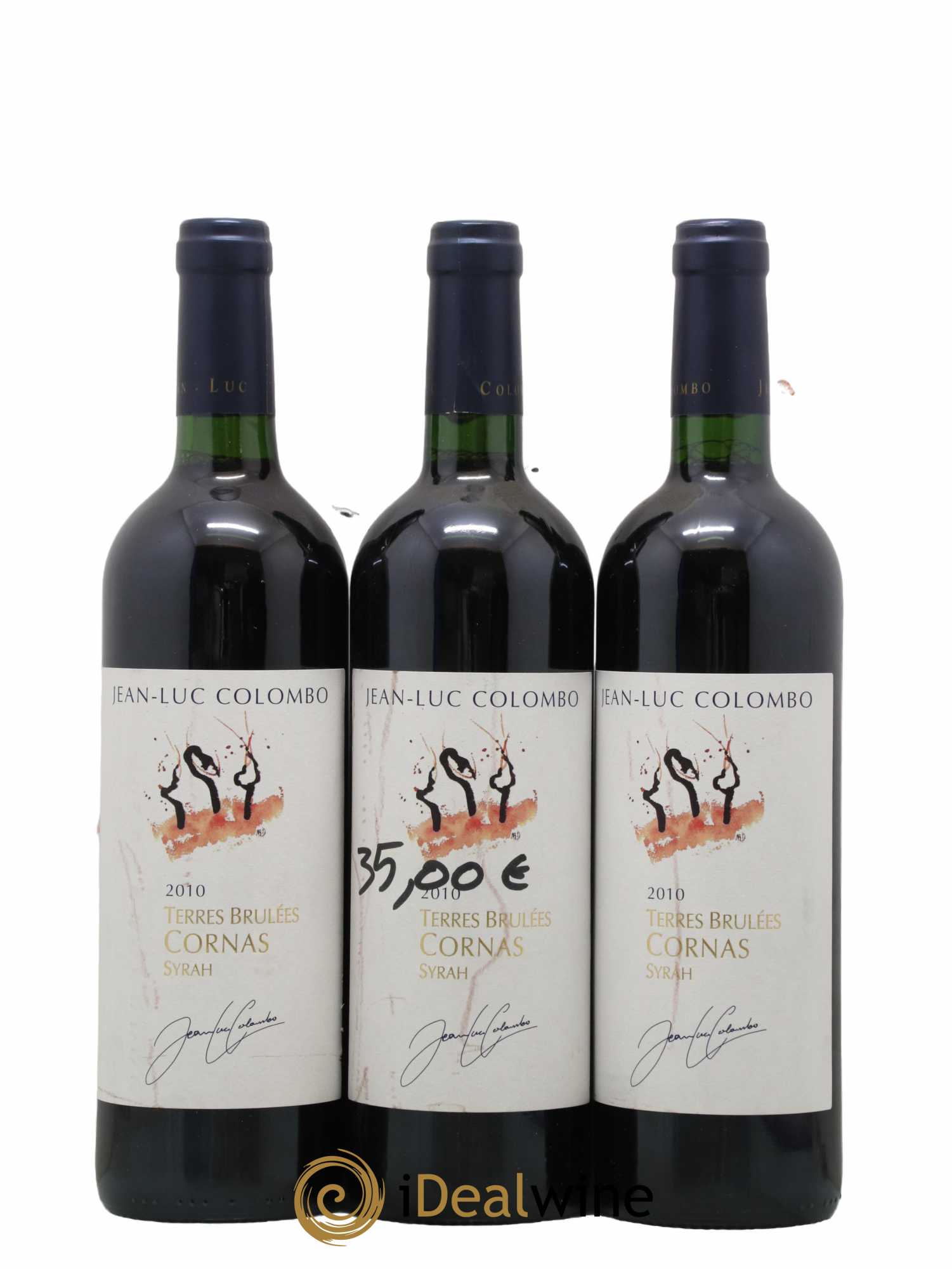 Cornas Terres Brûlées Jean-Luc Colombo 2010 - Lot de 3 bouteilles - 0