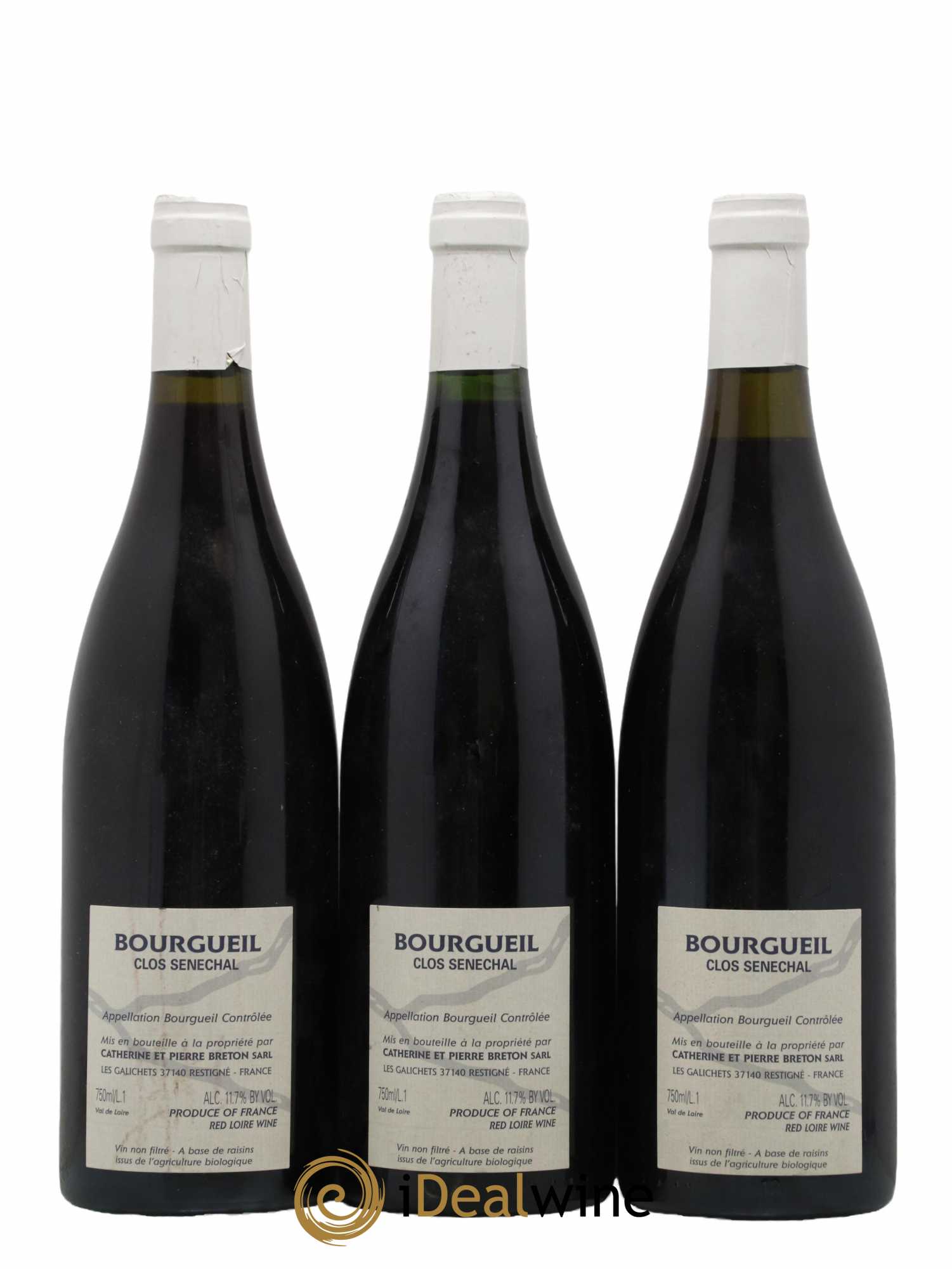 Bourgueil Clos Sénéchal Catherine et Pierre Breton 2002 - Lot de 3 bouteilles - 1