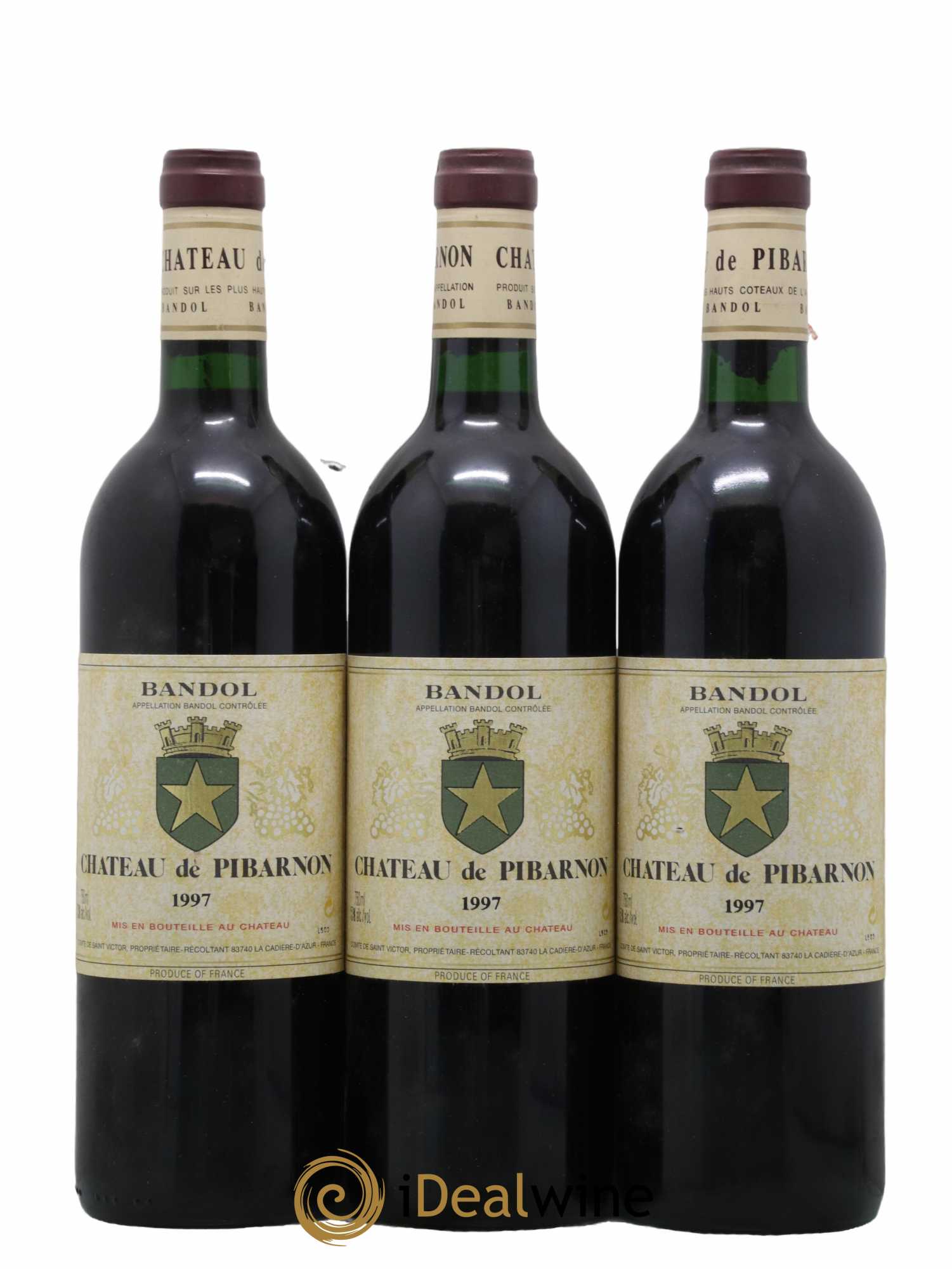 Bandol Château de Pibarnon Comte de Saint-Victor 1997 - Lot de 3 bouteilles - 0