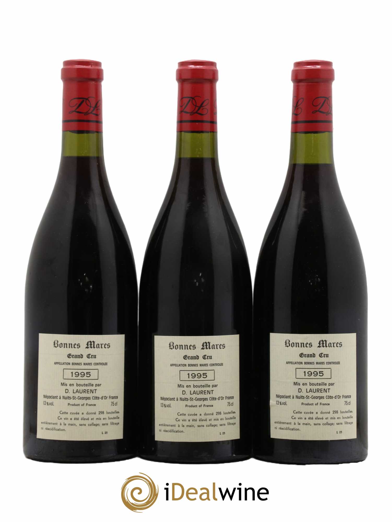 Bonnes-Mares Grand Cru Dominique Laurent 1995 - Lot de 3 bouteilles - 1