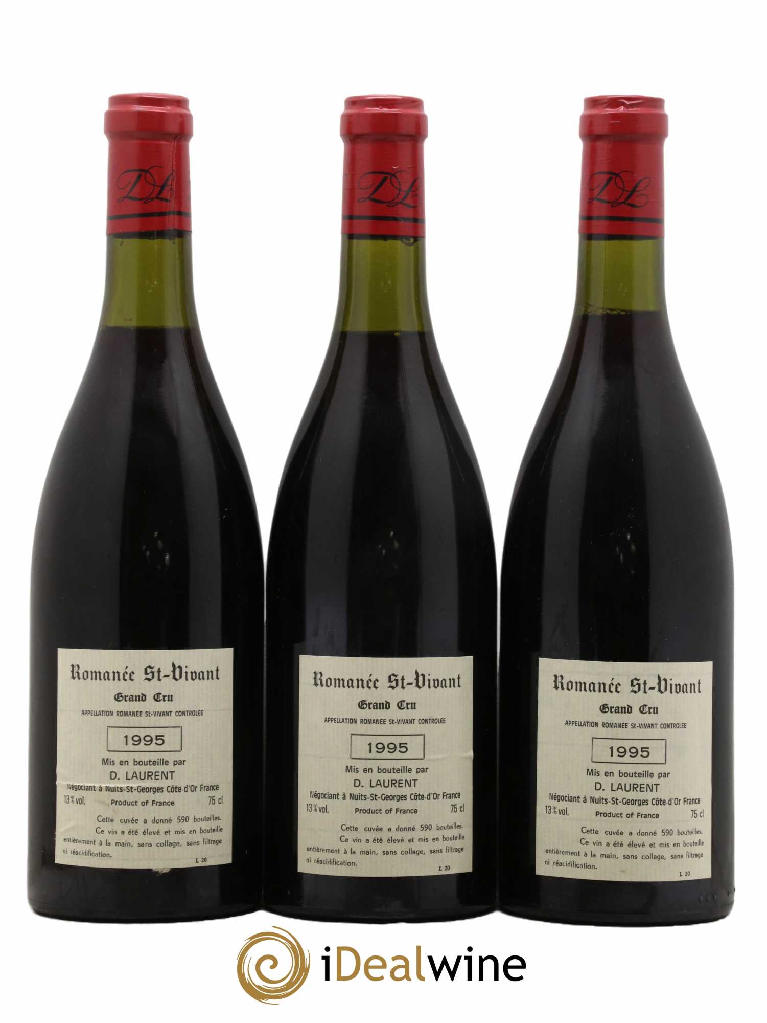 Romanée-Saint-Vivant Grand Cru Dominique Laurent 1995 - Lot de 3 bouteilles - 1