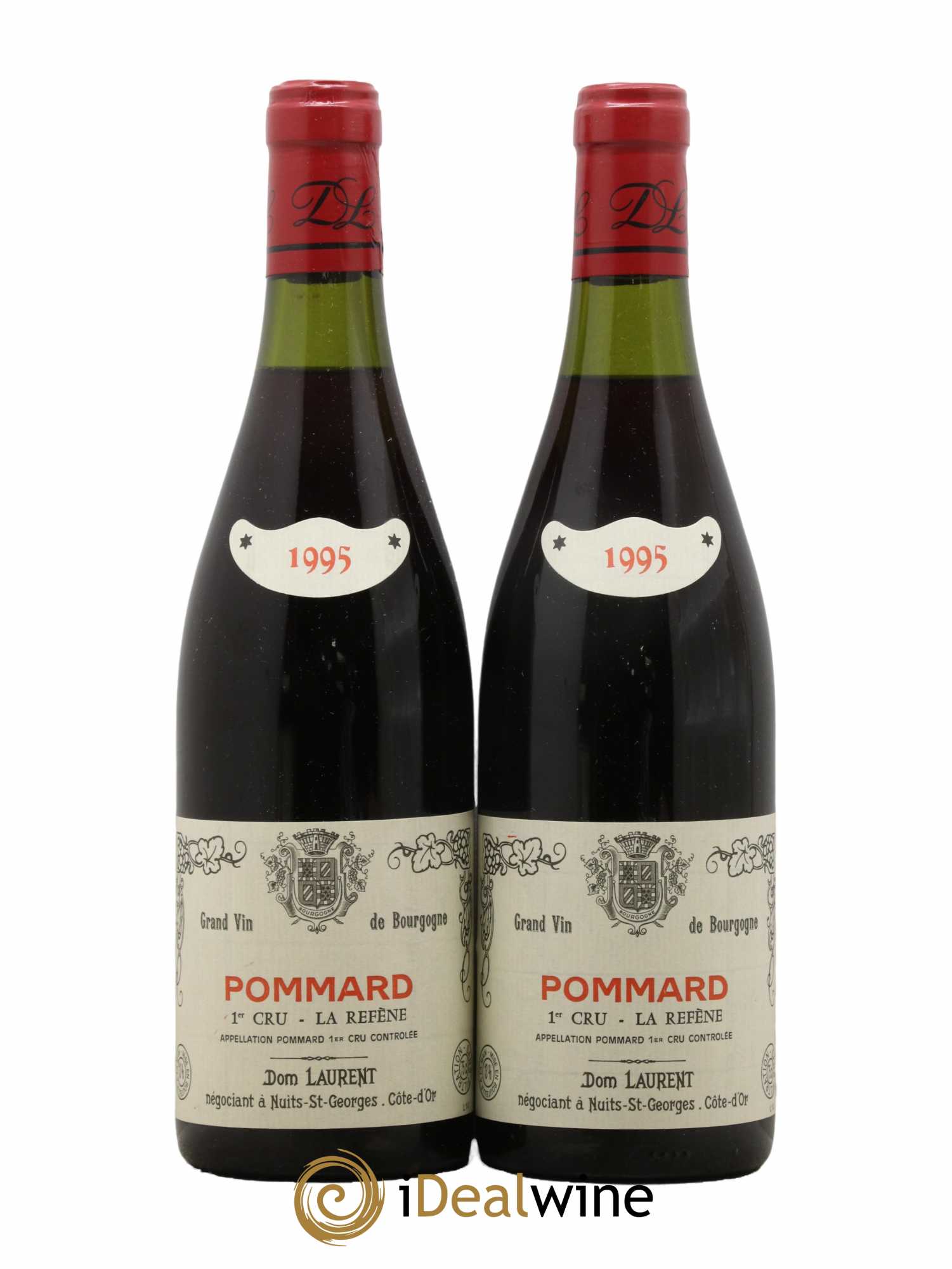 Pommard 1er Cru La Refene Dominique Laurent 1995 - Lot de 2 bouteilles - 0