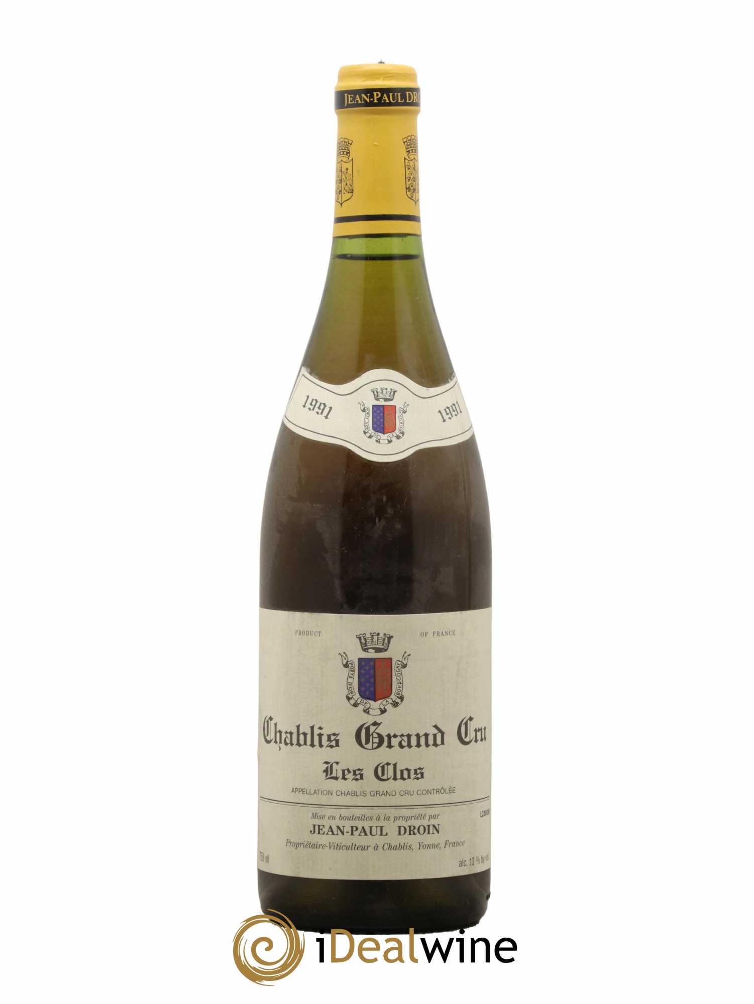 Chablis Grand Cru Les Clos Jean-Paul & Benoît Droin (Domaine) 1991 - Lot de 1 bouteille - 0
