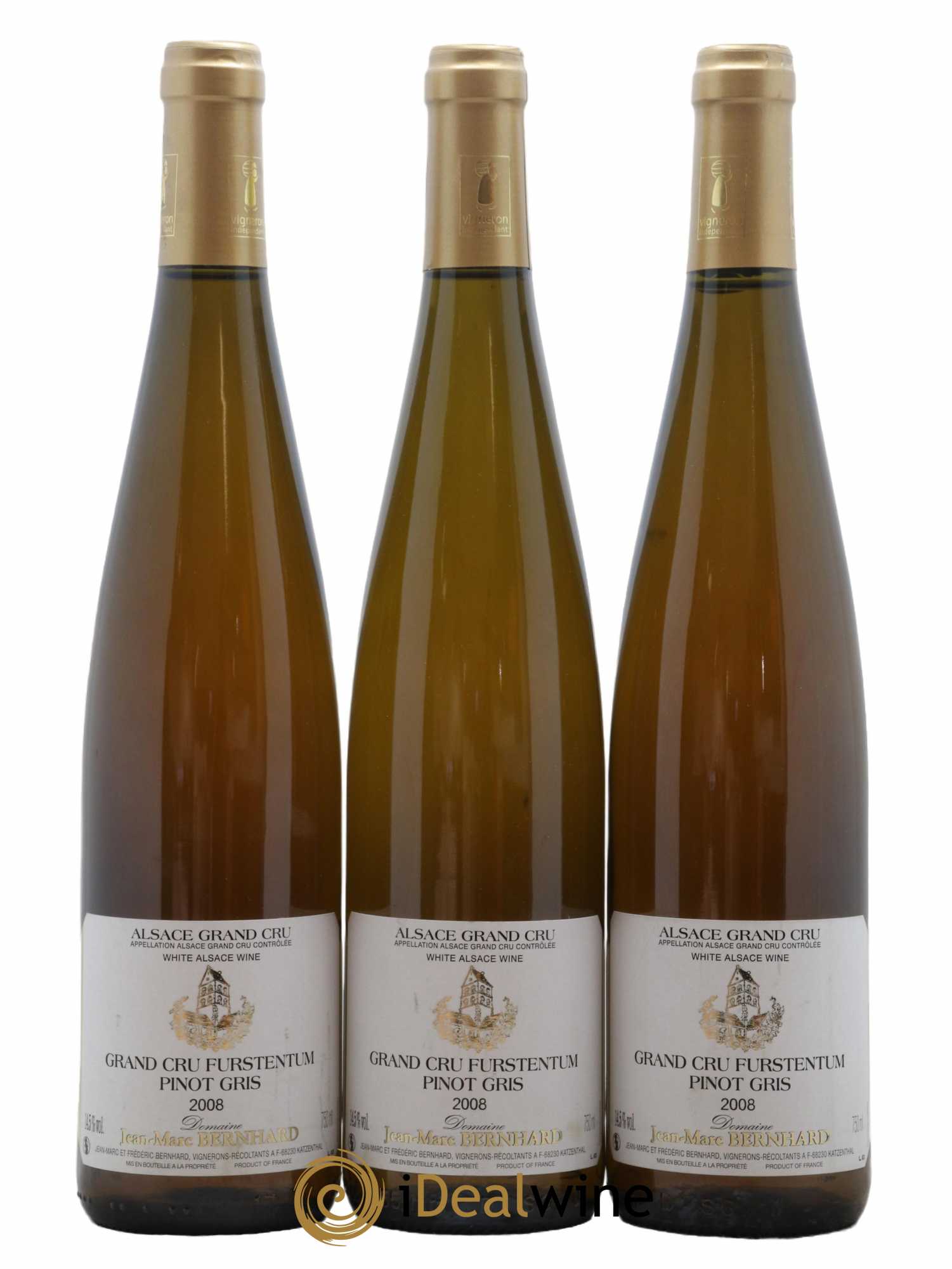 Alsace Pinot Gris Furstentum Domaine Jean-Marc Bernhard 2008 - Lot de 3 bouteilles - 0