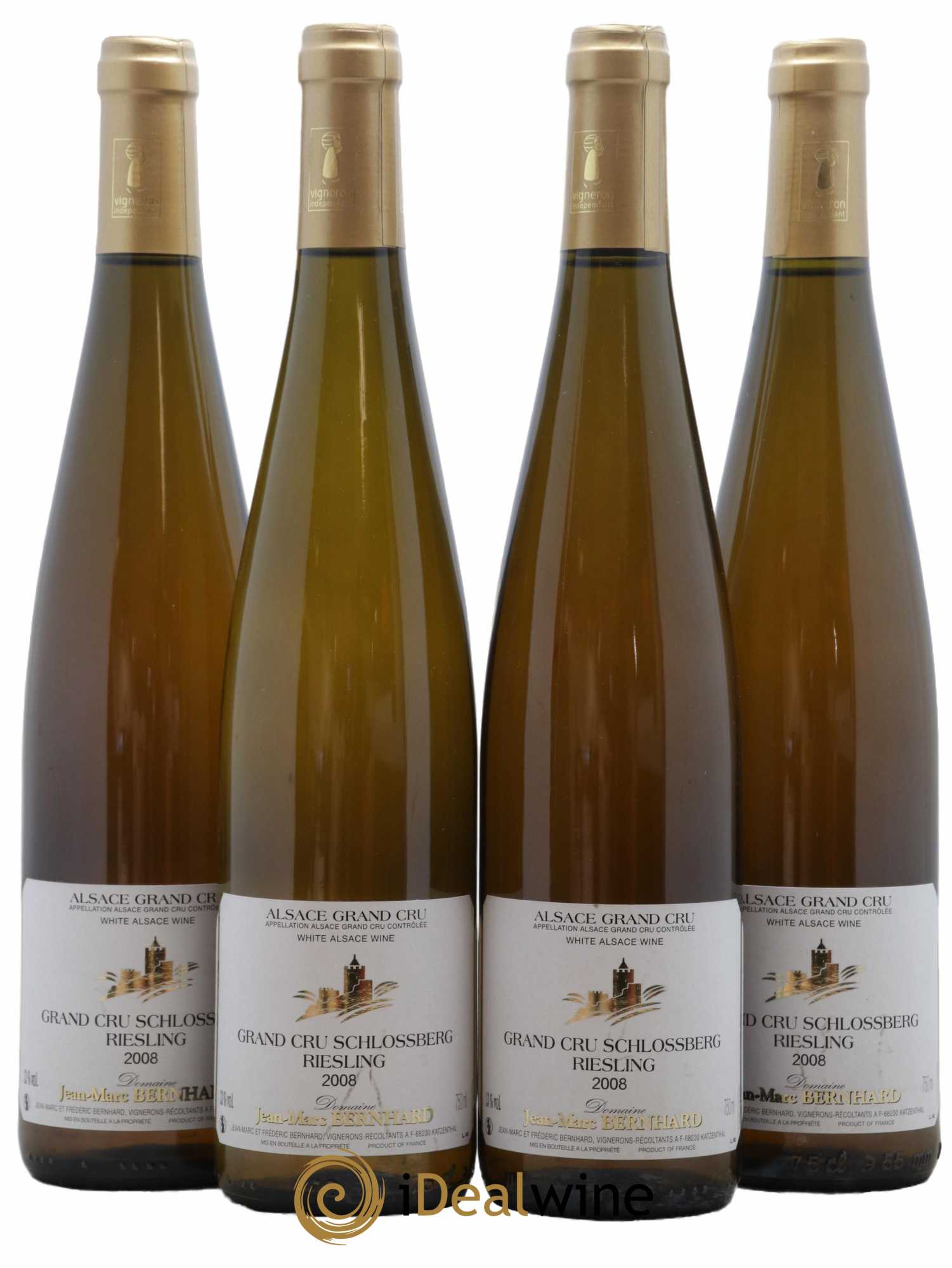 Alsace Riesling Schlossberg Domaine Jean-Marc Bernhard 2008 - Lot de 4 bouteilles - 0