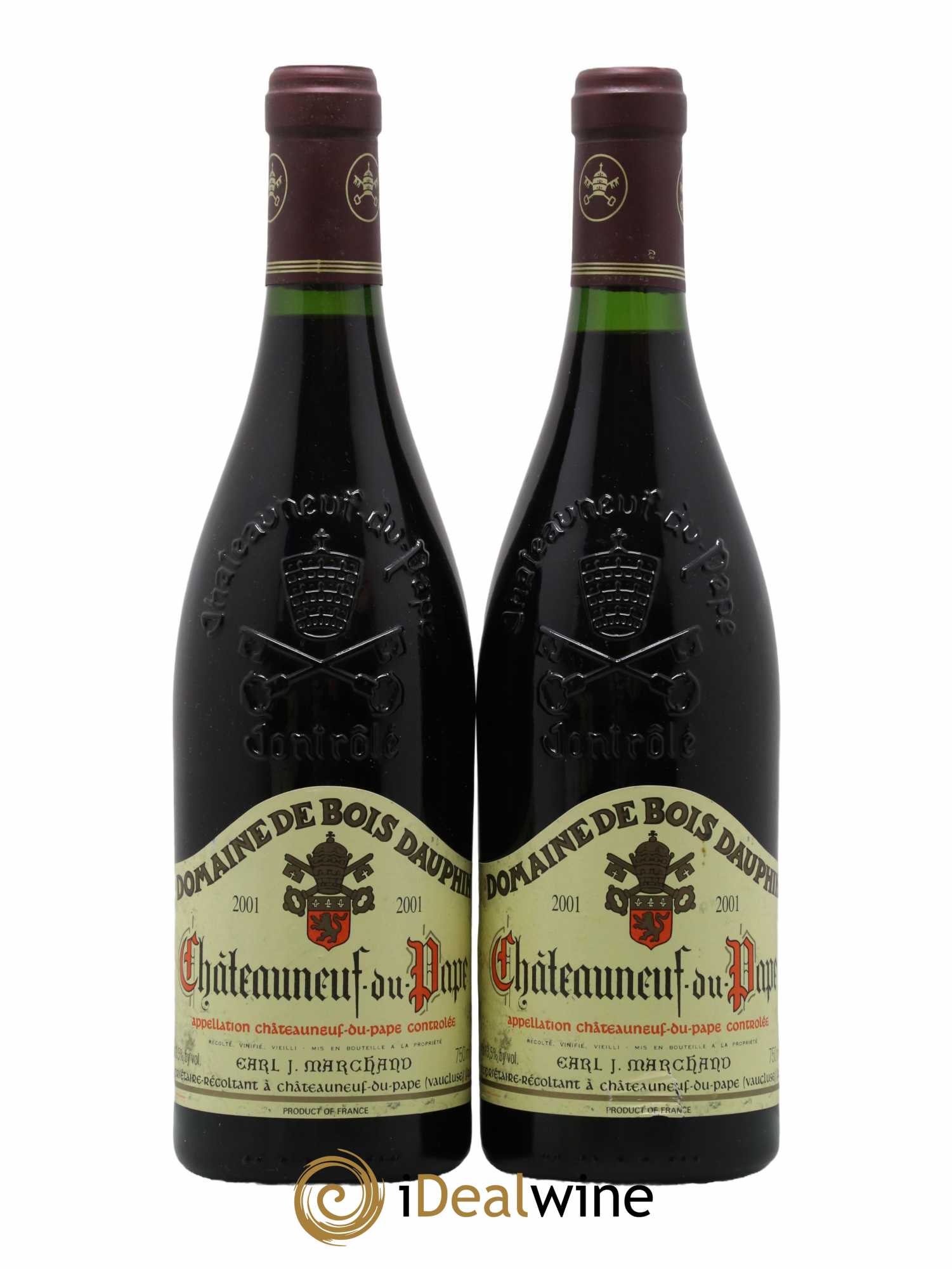 Châteauneuf-du-Pape Domaine de Bois Dauphin 2001 - Lot de 2 bouteilles - 0
