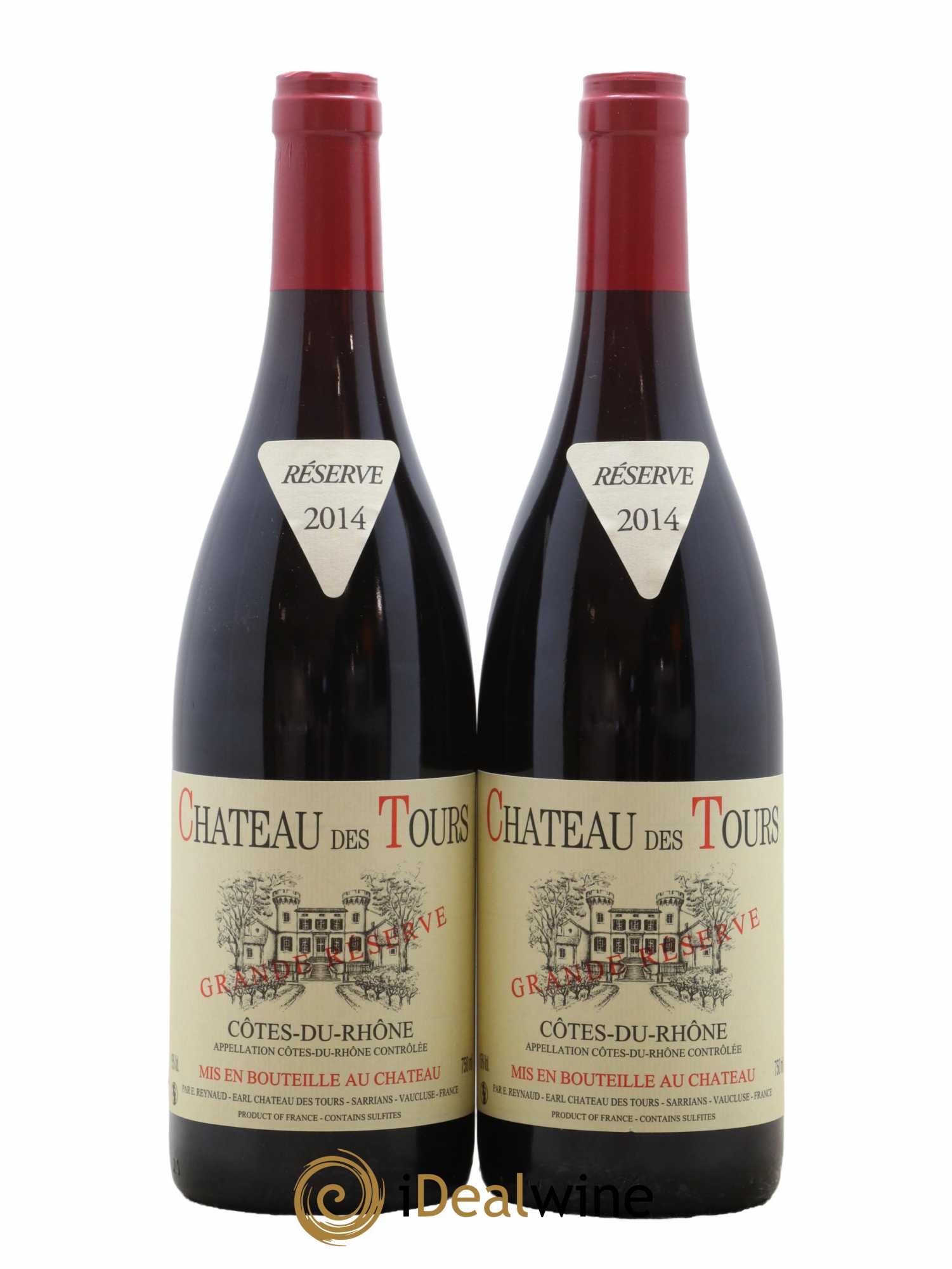 Côtes-du-Rhône Château des Tours Grande Réserve Emmanuel Reynaud 2014 - Lot de 2 bouteilles - 0
