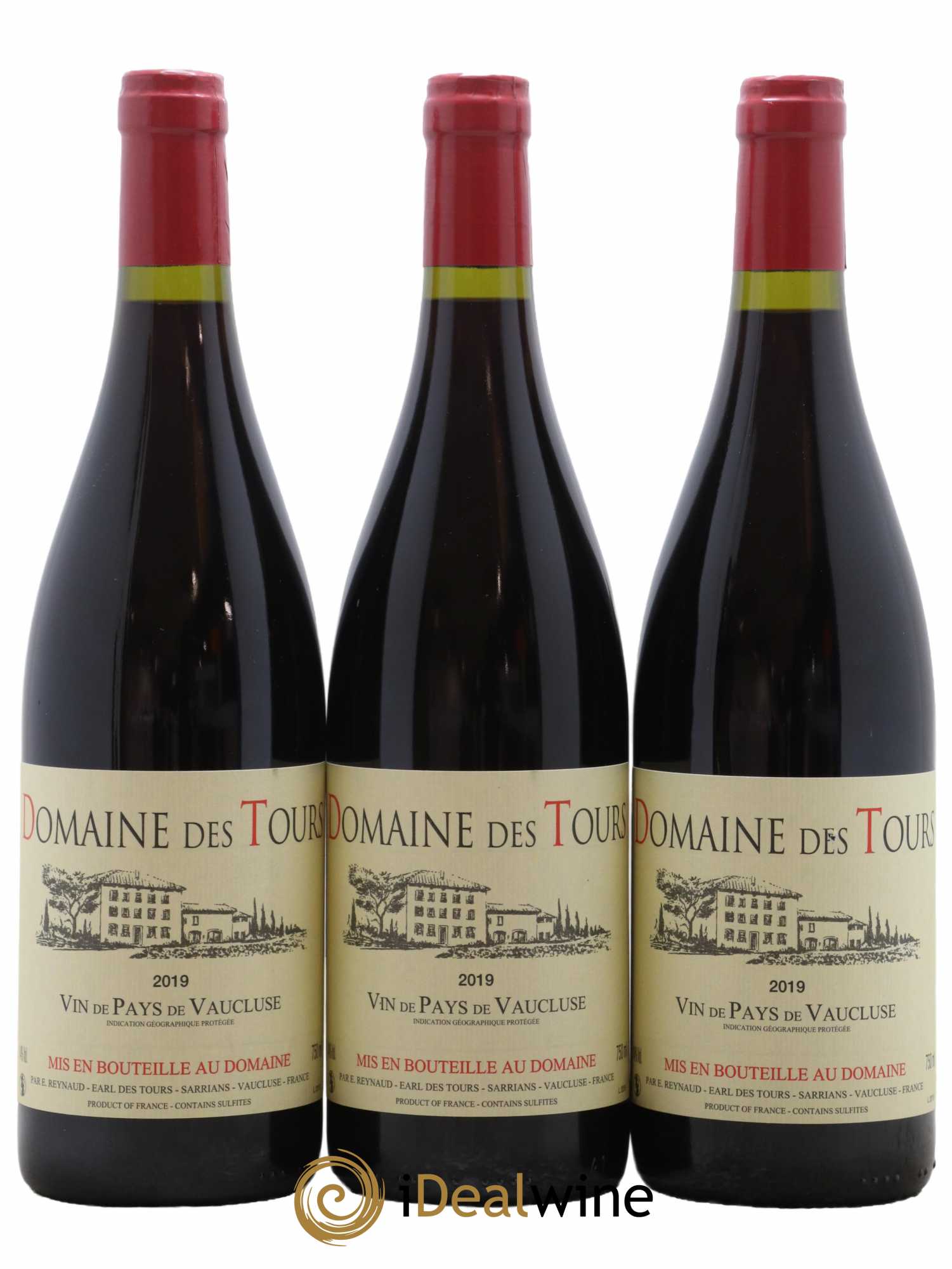 Vaucluse (Vin de Pays de Vaucluse) Domaine des Tours Emmanuel Reynaud 2019 - Lot de 3 bouteilles - 0