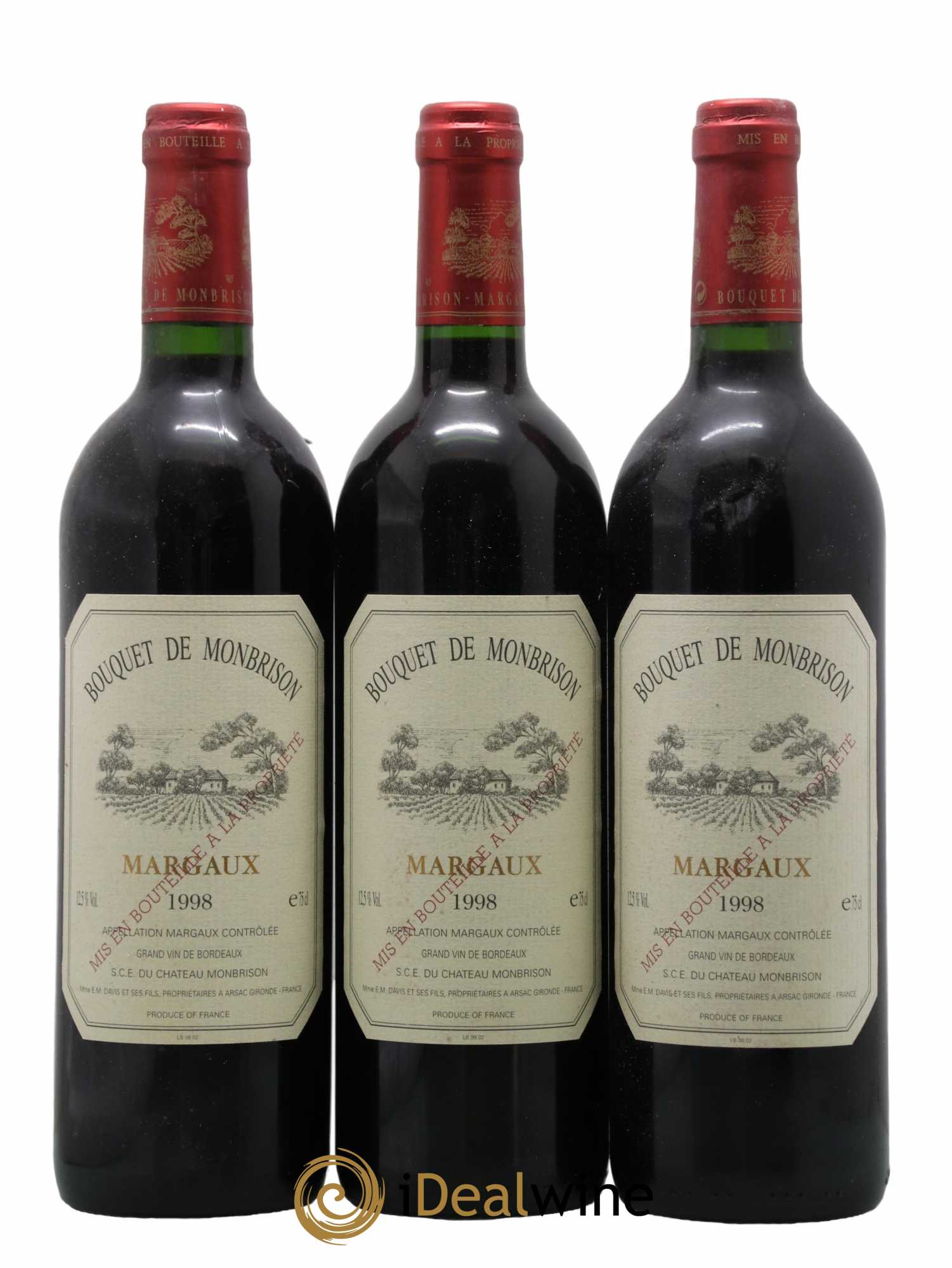 Bordeaux Margaux Bouquet de Monbrison 1998 - Lot de 6 bouteilles - 2