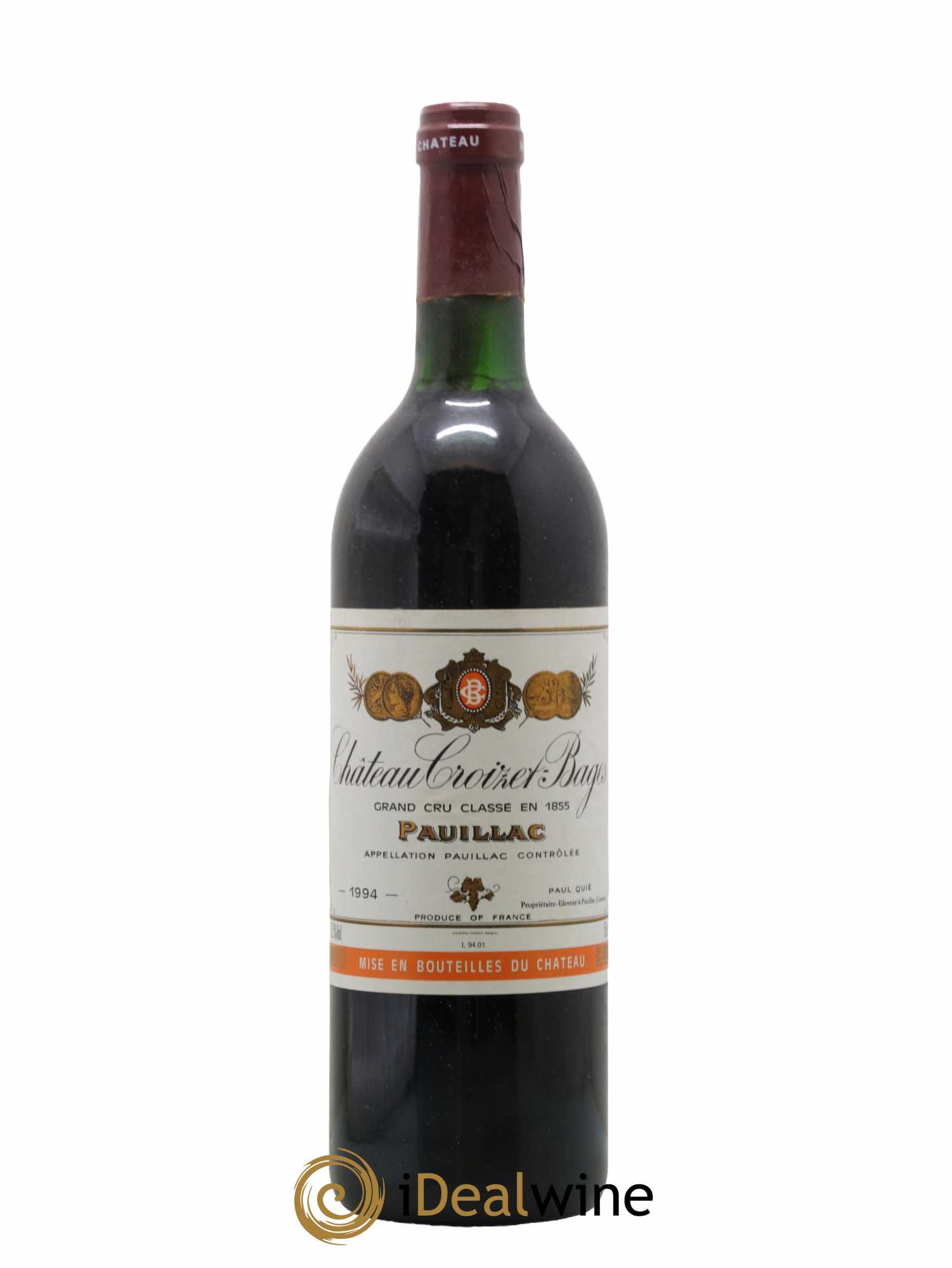 Château Croizet Bages 5ème Grand Cru Classé 1994 - Lot de 1 bouteille - 0