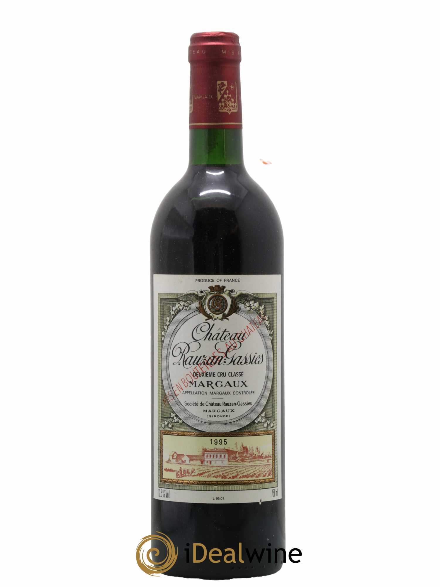 Château Rauzan-Gassies 2ème Grand Cru Classé 1995 - Lot de 1 bouteille - 0