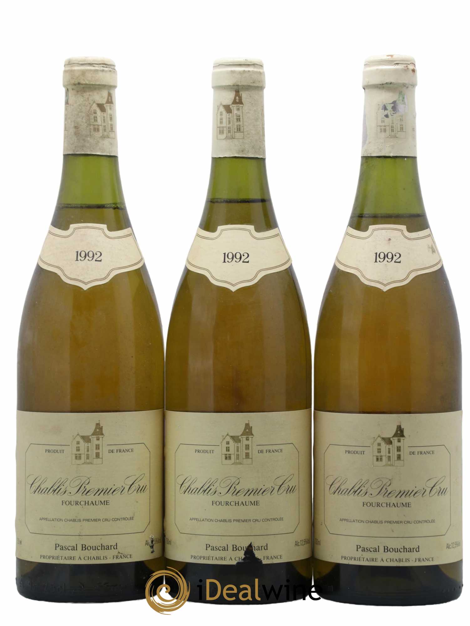Chablis 1er Cru Fourchaume Domaine Pascal Bouchard 1992 - Lot de 3 bouteilles - 0