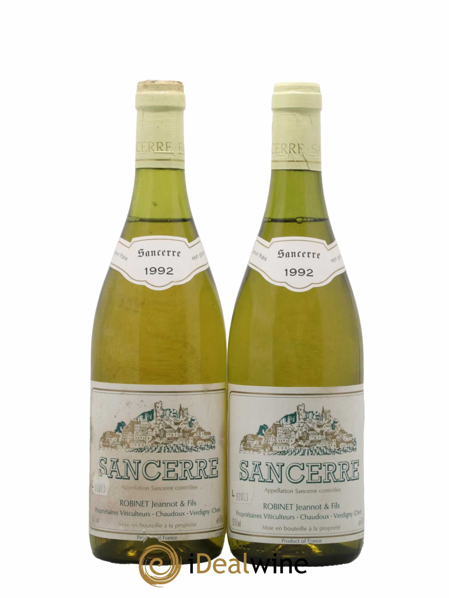 Sancerre Domaine Robinet Jeannot 1992 - Posten von 2 Flaschen - 0