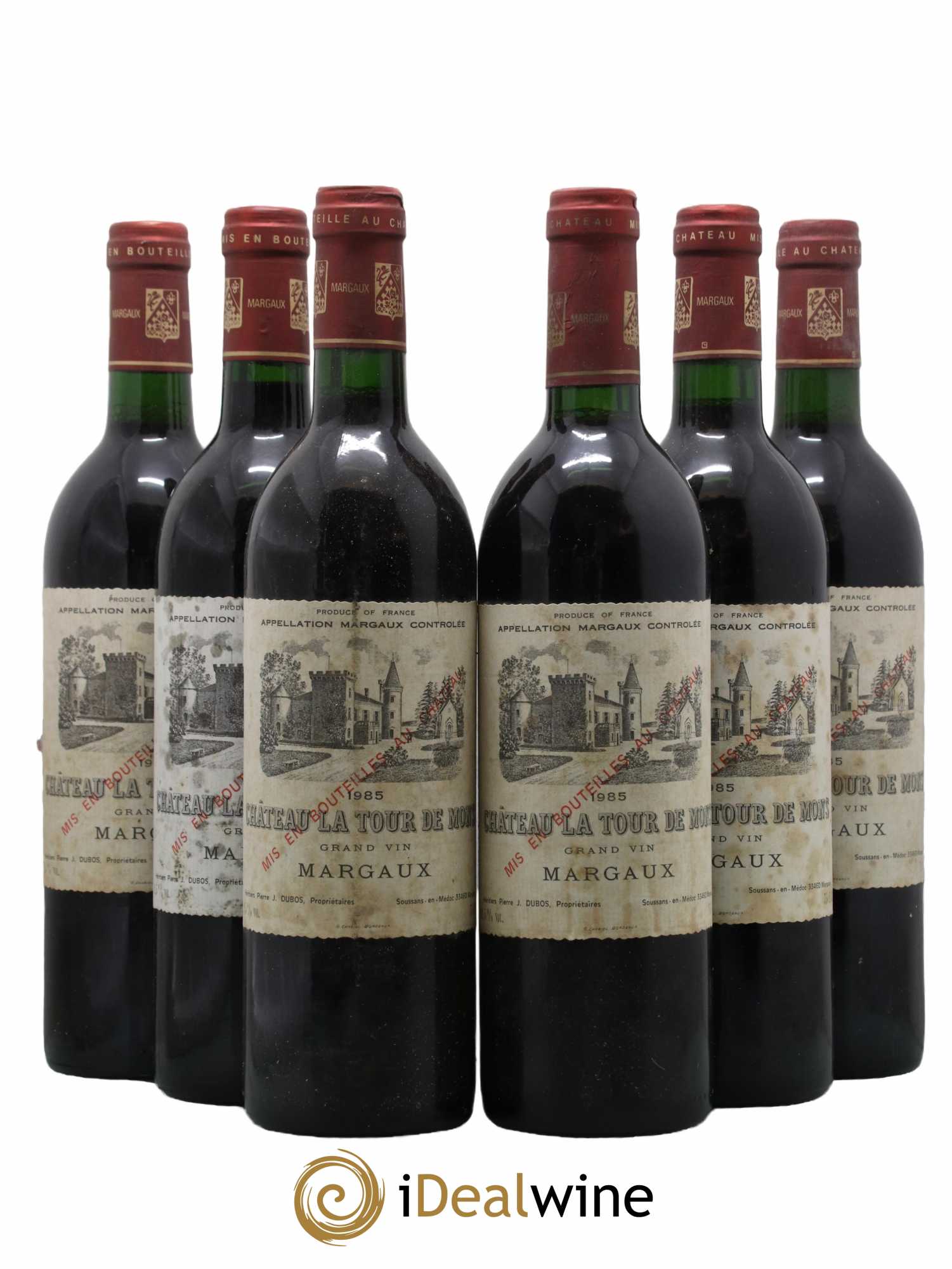 Château la Tour de Mons Cru Bourgeois 1985 - Lot de 6 bouteilles - 0