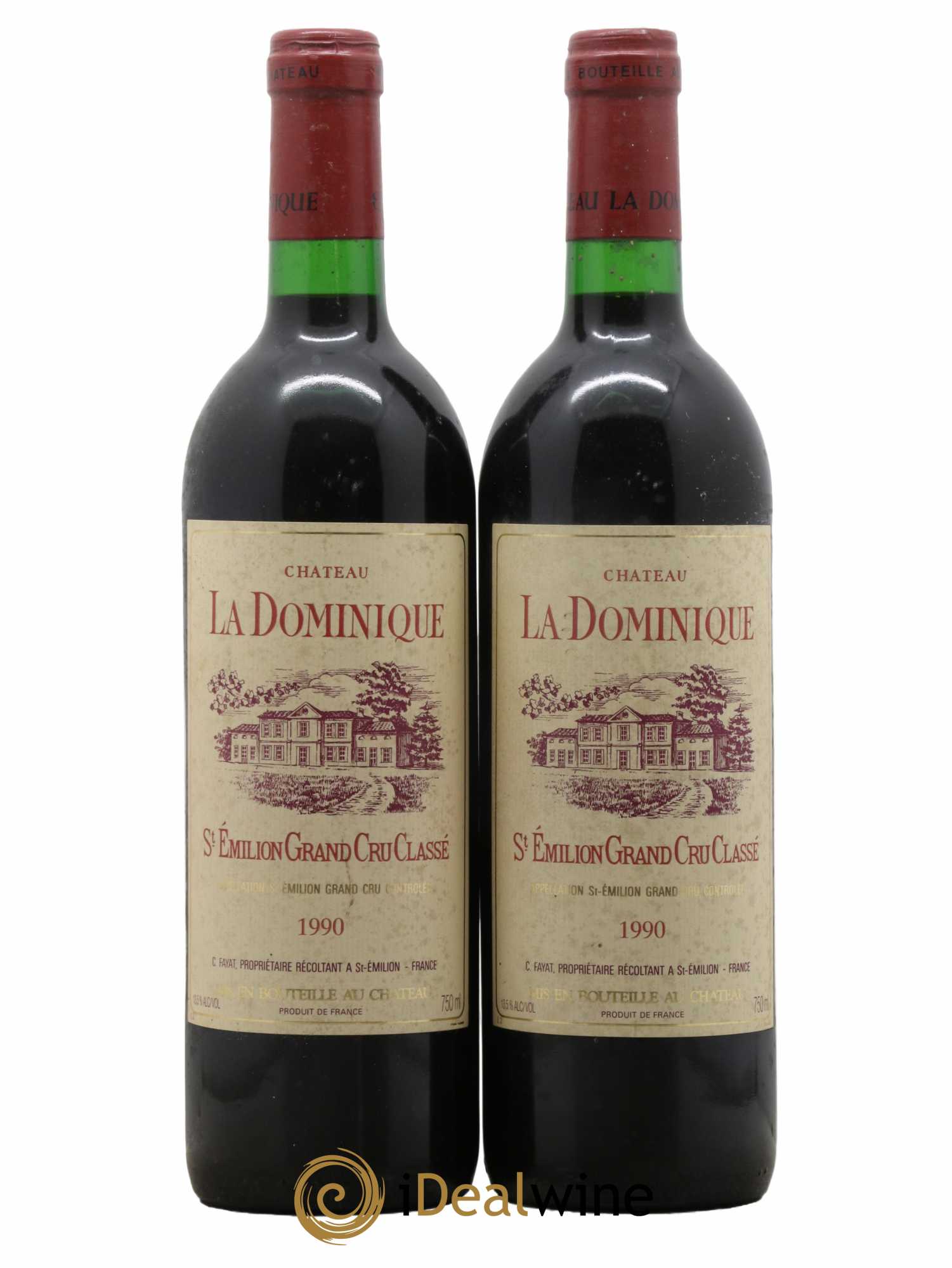 Château la Dominique Grand Cru Classé 1990 - Lot de 2 bouteilles - 0