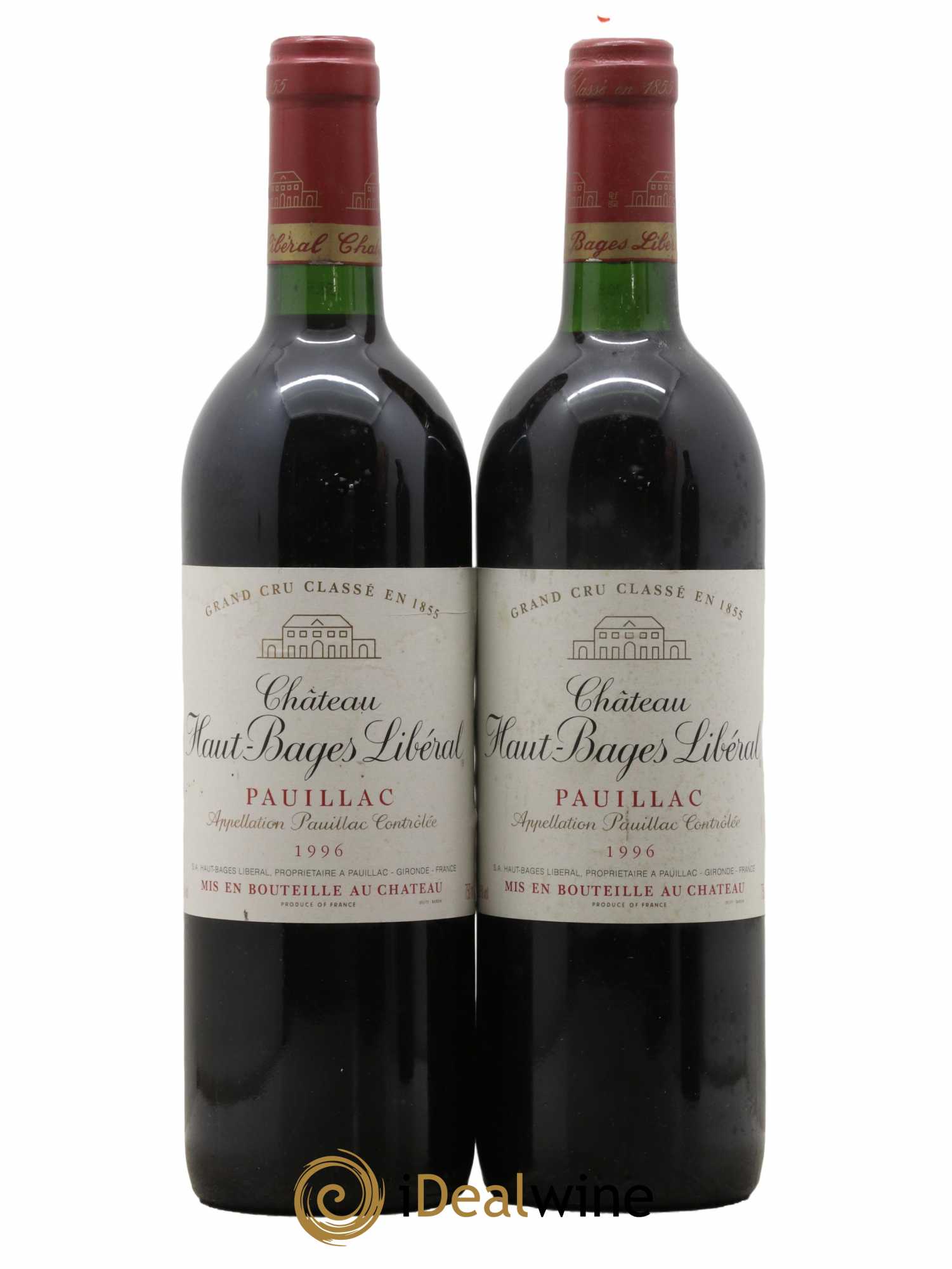 Château Haut Bages Libéral 5ème Grand Cru Classé 1996 - Lot de 2 bouteilles - 0