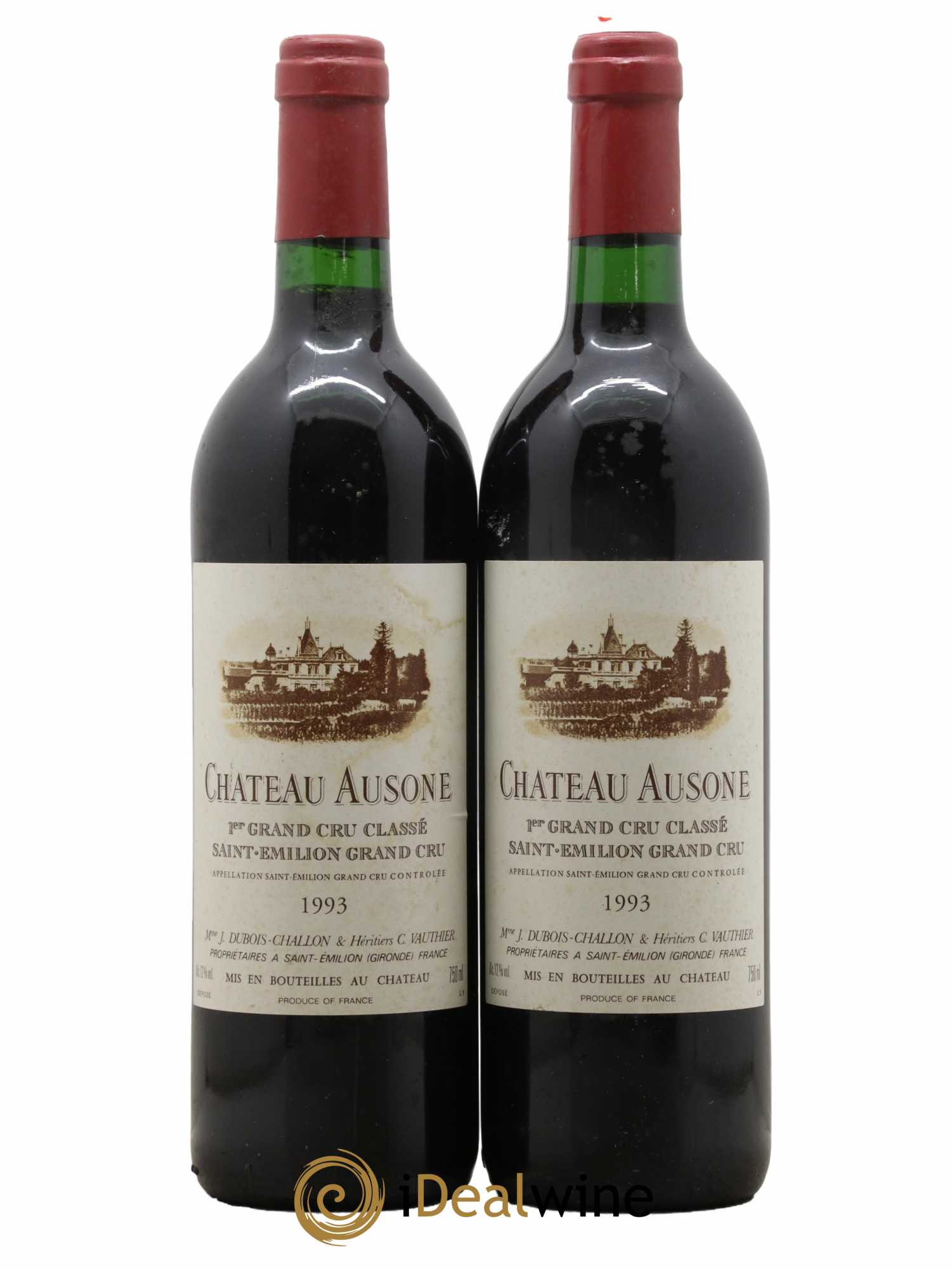 Château Ausone 1er Grand Cru Classé A 1993 - Lot de 2 bouteilles - 0