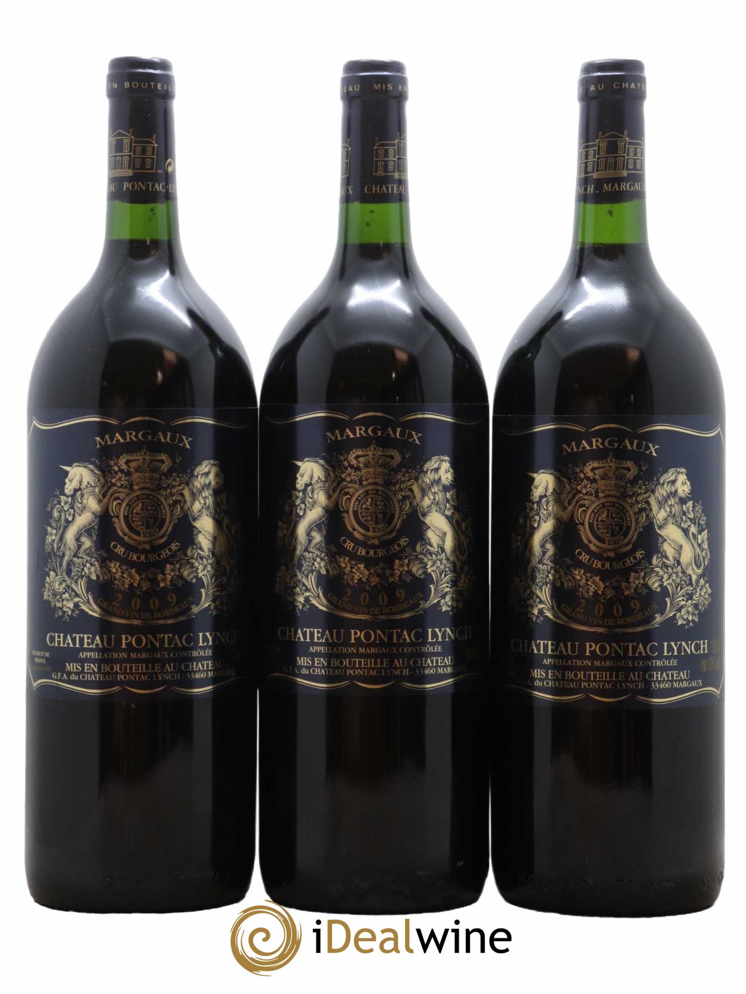 Château Pontac Lynch Cru Bourgeois 2009 - Lot de 3 magnums - 0