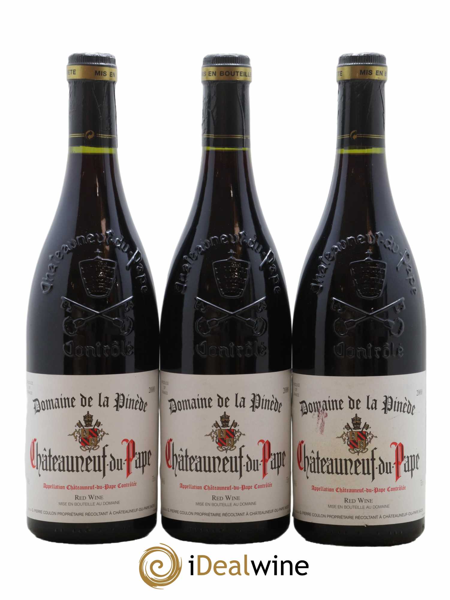 Châteauneuf-du-Pape Domaine de la Pinède 2000 - Lot de 3 bouteilles - 0