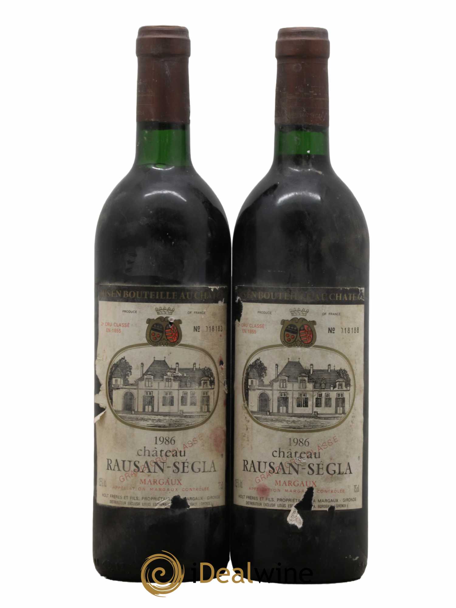 Château Rauzan Ségla Grand Cru Classé 1986 - Lot de 2 bouteilles - 0
