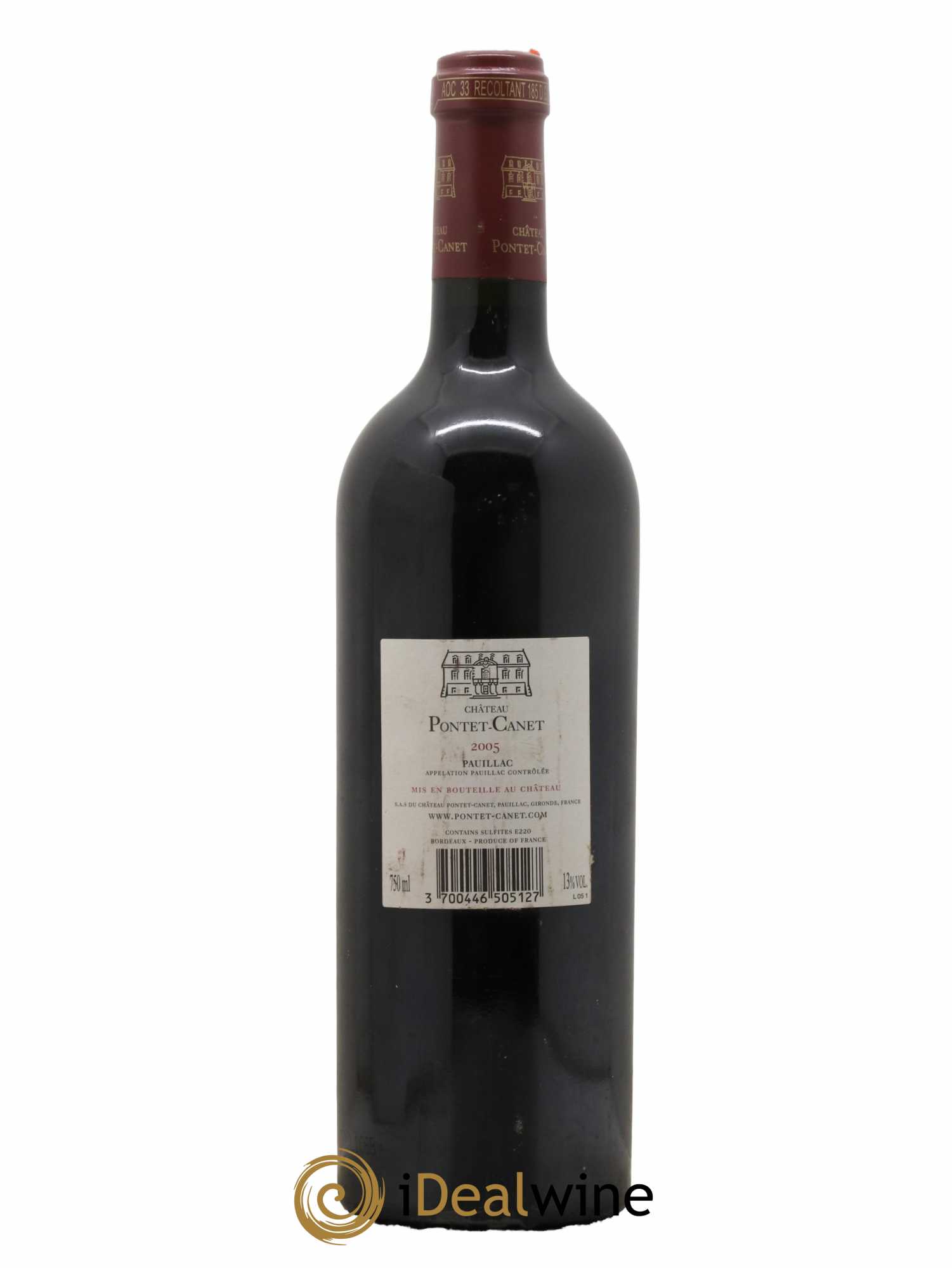 Château Pontet Canet 5ème Grand Cru Classé 2005 - Lot de 1 bouteille - 1