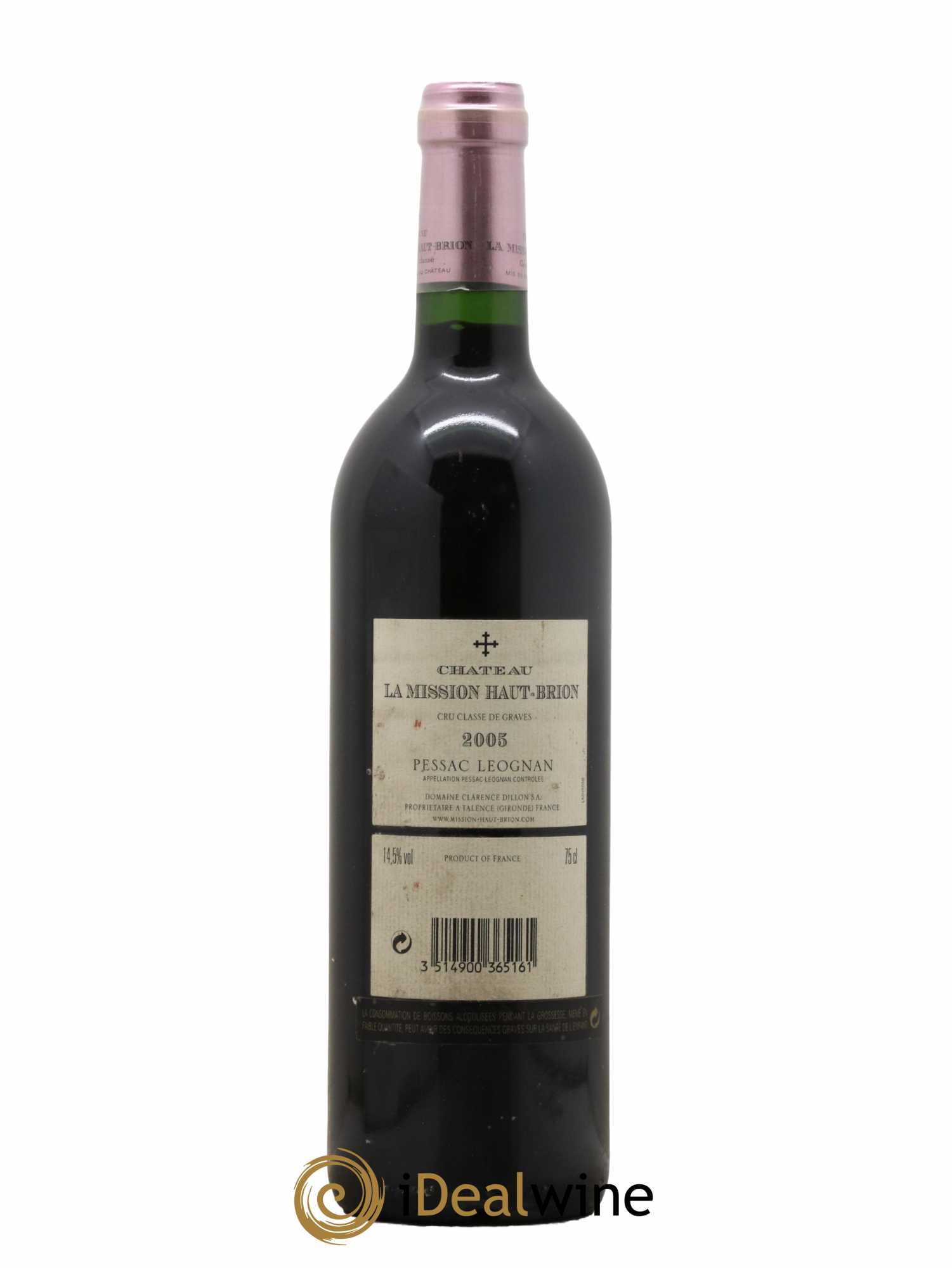Château la Mission Haut-Brion Cru Classé de Graves 2005 - Lot de 1 bouteille - 1