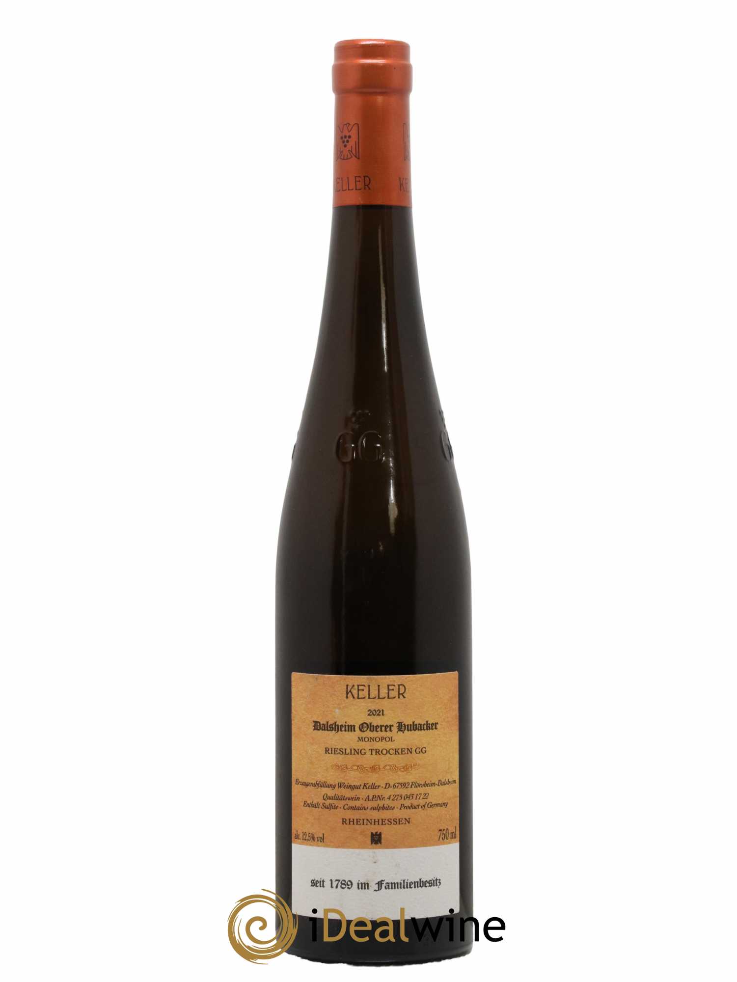 Riesling Trocken Oberer Hubacker Domaine Keller 2021 - Lot de 1 bouteille - 1