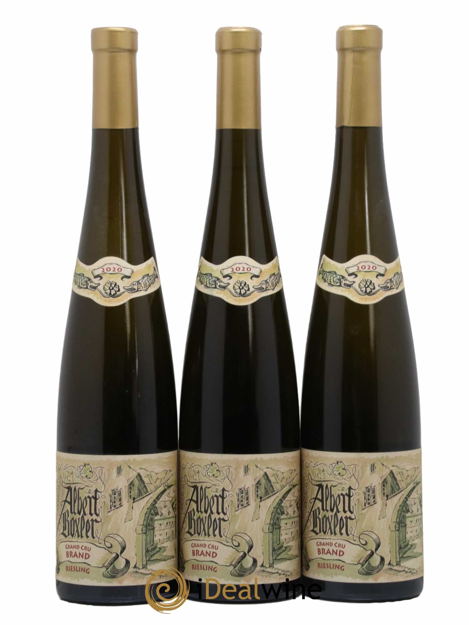 Alsace Riesling Grand Cru Brand Albert Boxler 2020 - Lot de 3 bouteilles - 0
