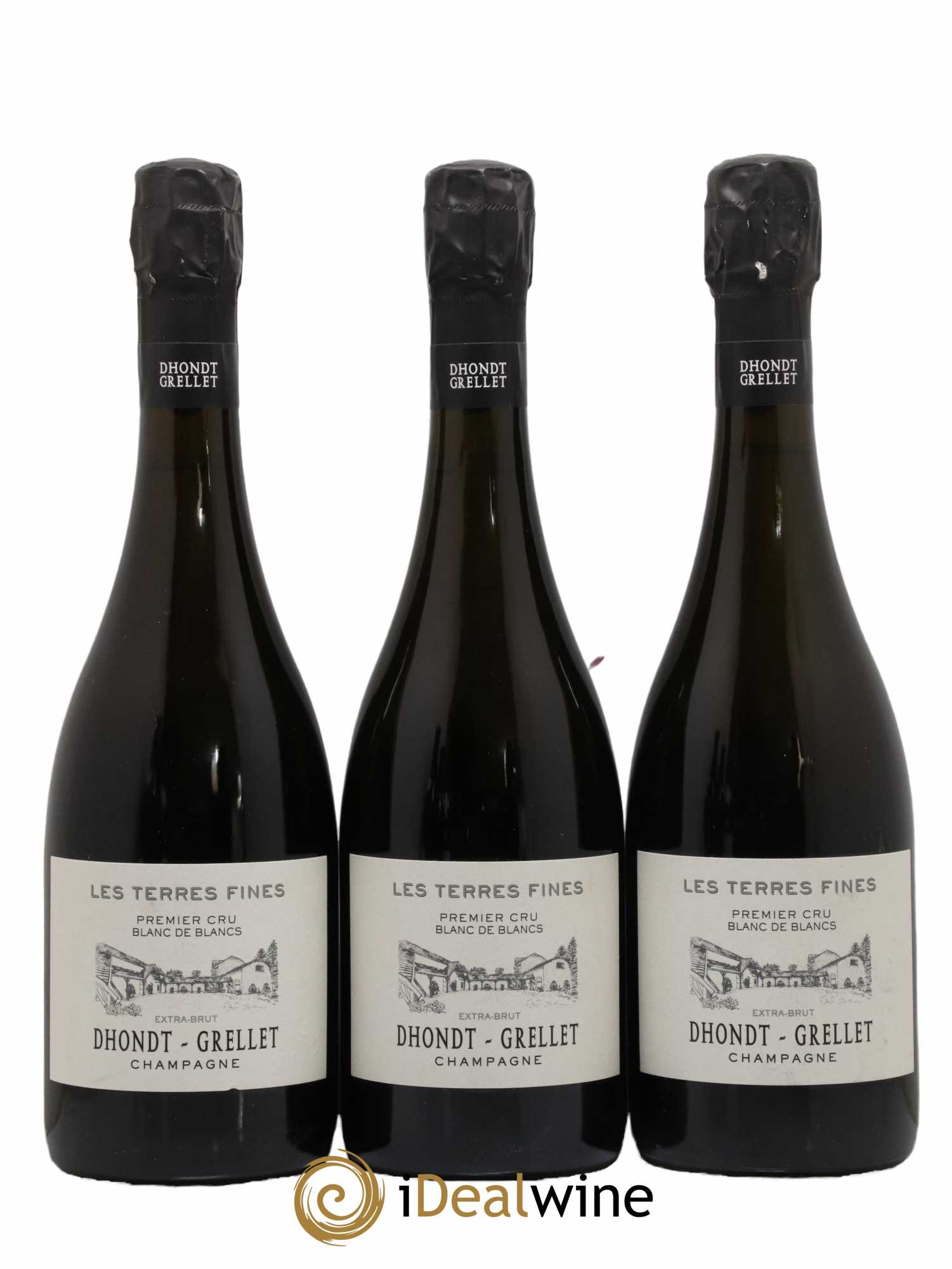 Les Terres Fines Blanc de Blancs Extra-Brut Dhondt Grellet - Lot de 3 bouteilles - 0