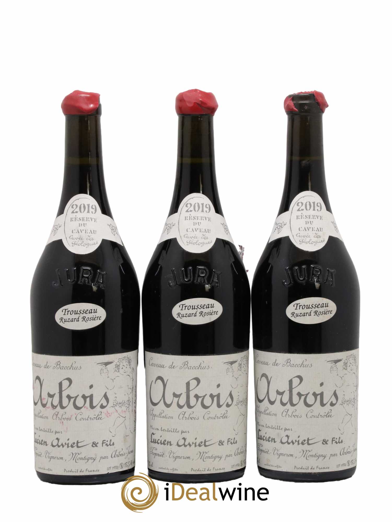 Arbois Trousseau Ruzard Rosière Cuvée des Géologues Lucien Aviet (Domaine) 2019 - Lot de 3 bouteilles - 0
