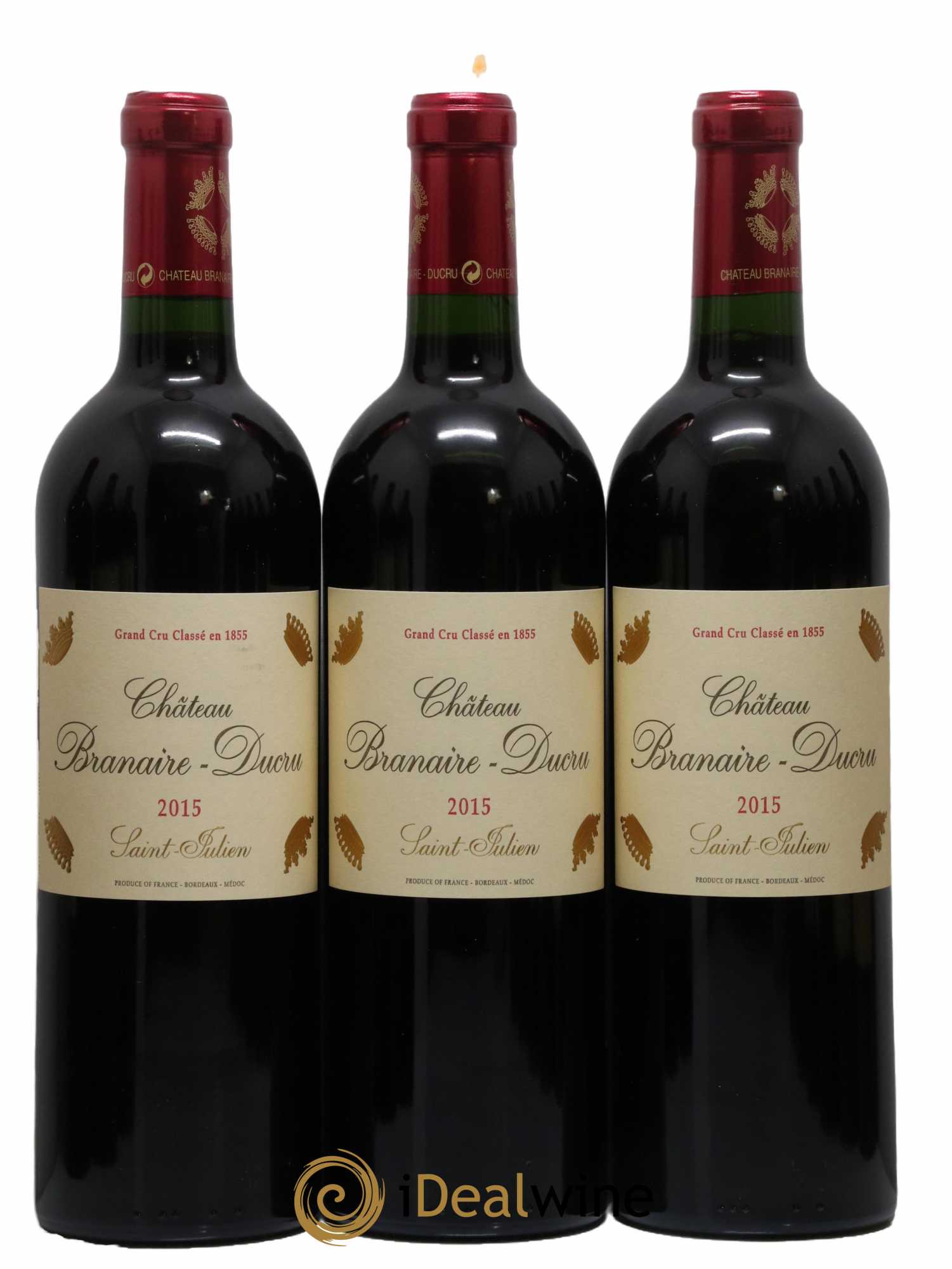 Château Branaire Ducru 4ème Grand Cru Classé 2015 - Lot de 3 bouteilles - 0