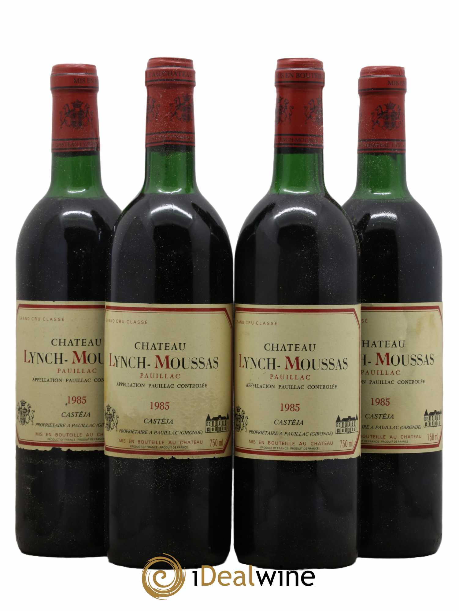 Château Lynch Moussas 5ème Grand Cru Classé 1985 - Lot de 4 bouteilles - 0