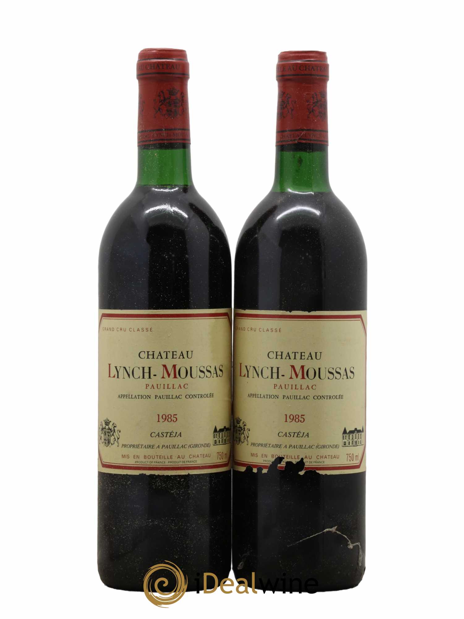 Château Lynch Moussas 5ème Grand Cru Classé 1985 - Lot de 2 bouteilles - 0