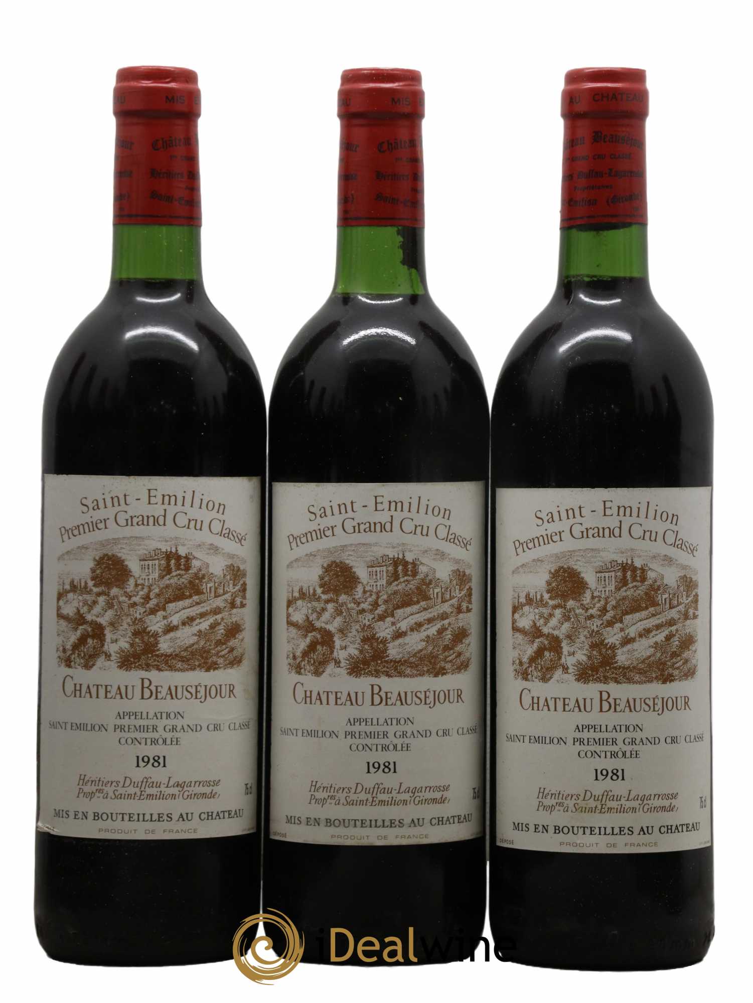 Château Beauséjour (Duffau-Lagarrosse) 1er Grand Cru Classé B 1981 - Lot de 12 bouteilles - 1