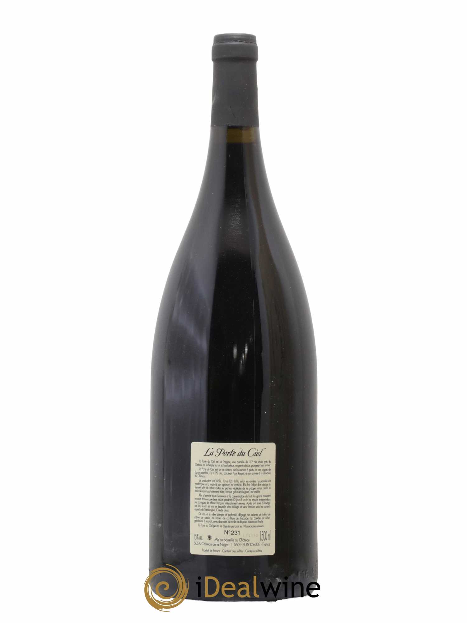 La Clape Château de La Négly La Porte du Ciel Jean Paux-Rosset 2008 - Lot de 1 magnum - 2