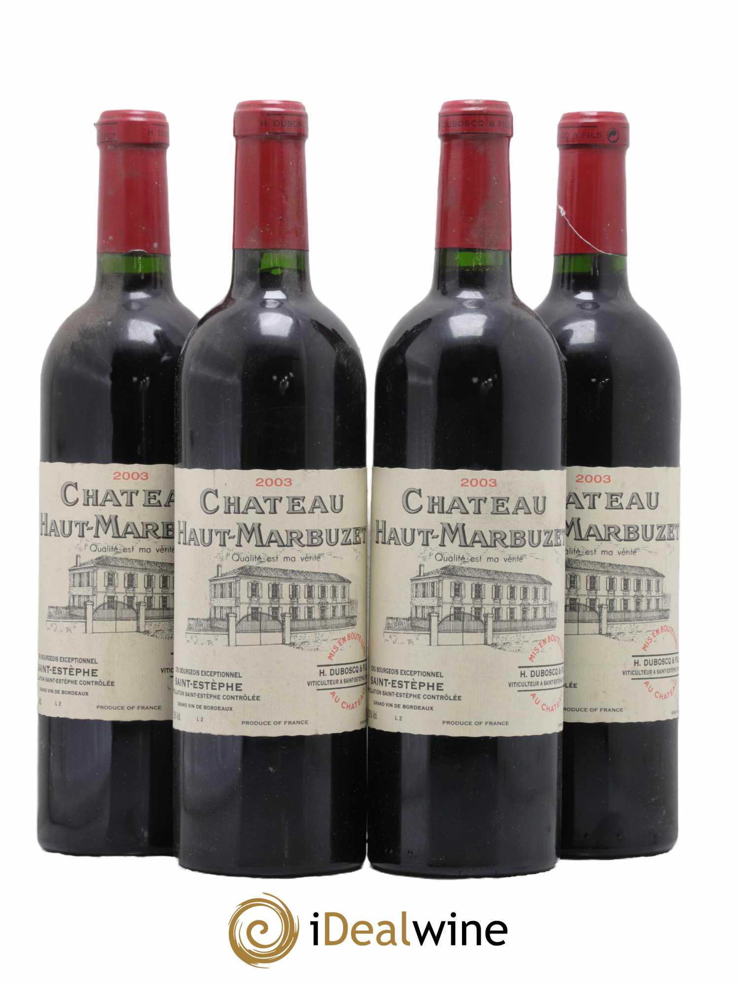 Château Haut Marbuzet 2003 - Lot de 4 bouteilles - 0
